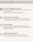 PALMA Tropical Wedding Welcome Letter And Itinerary Template