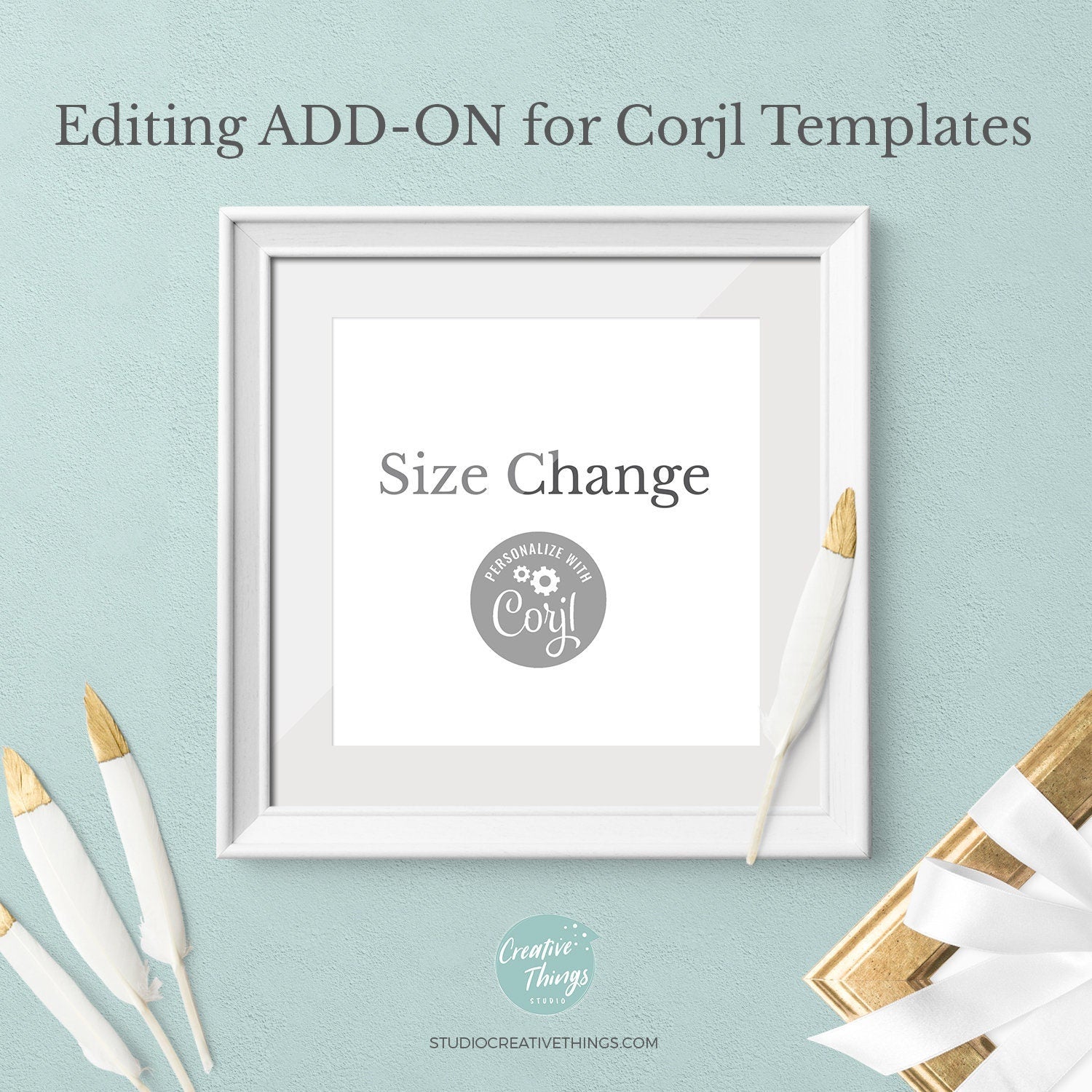 Edit Template Size *Add-On* for 1 (one) Corjl Template