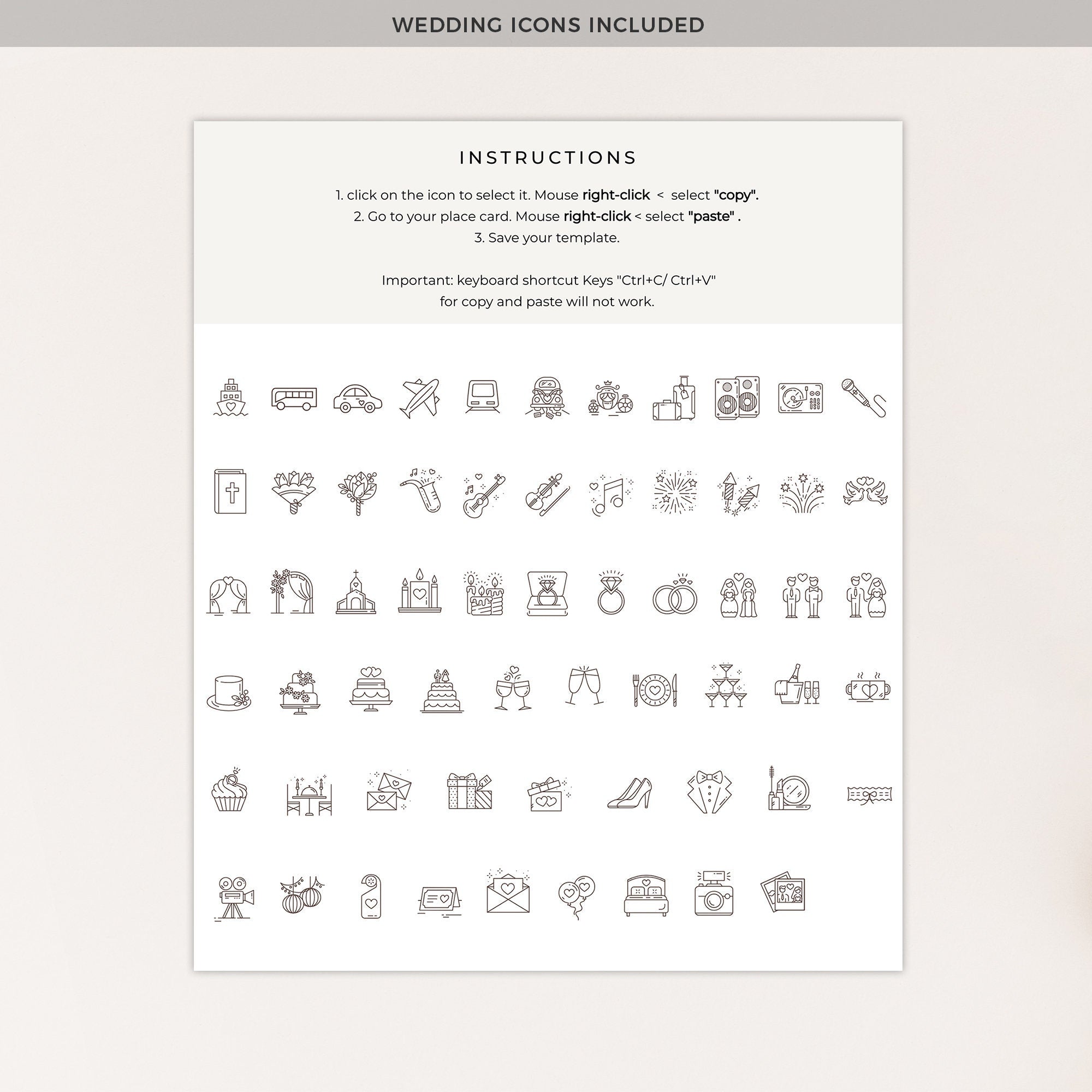 Digital Wedding Invitation Beach Theme