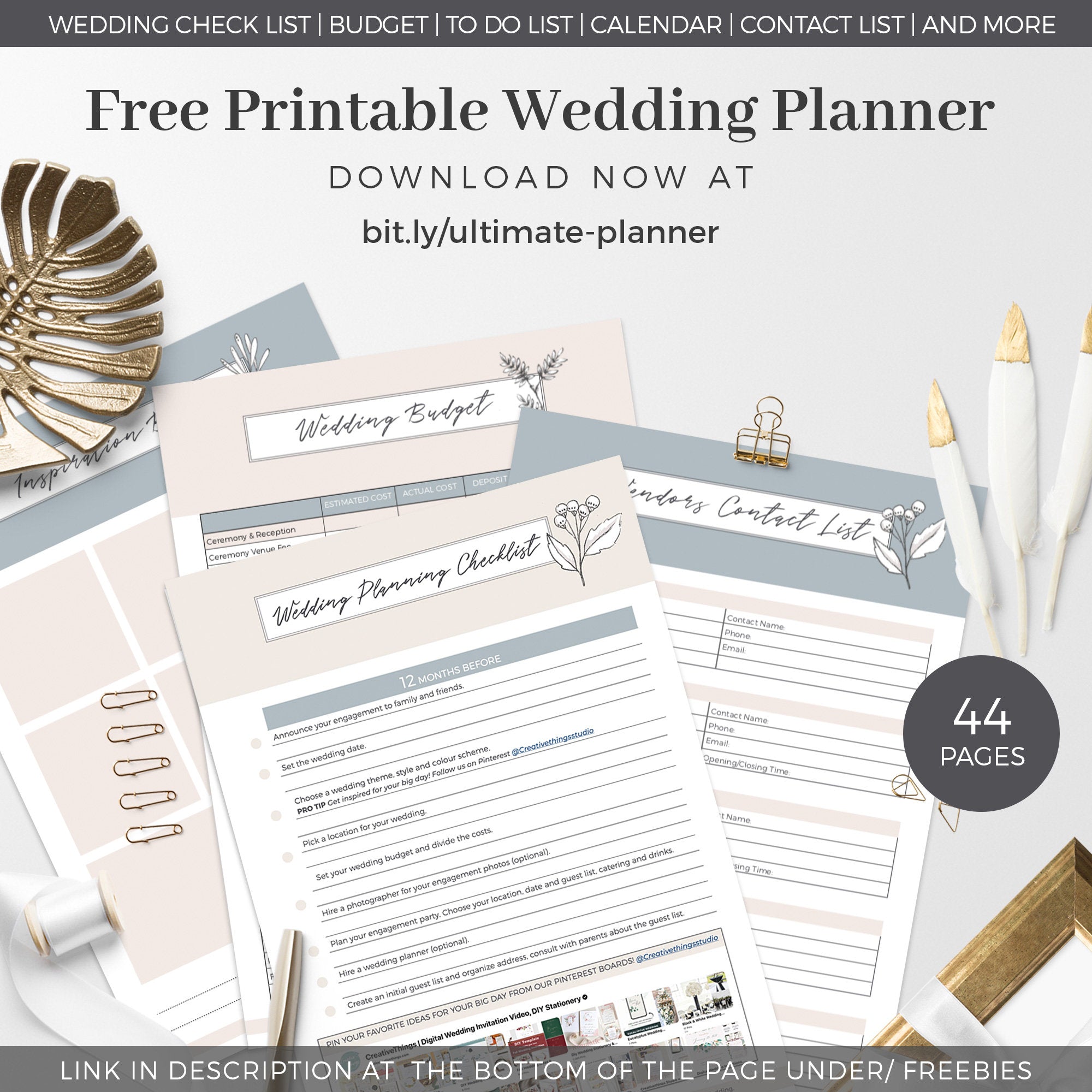 SCARLETT DIY Bohemian Wedding Invitation Card Template
