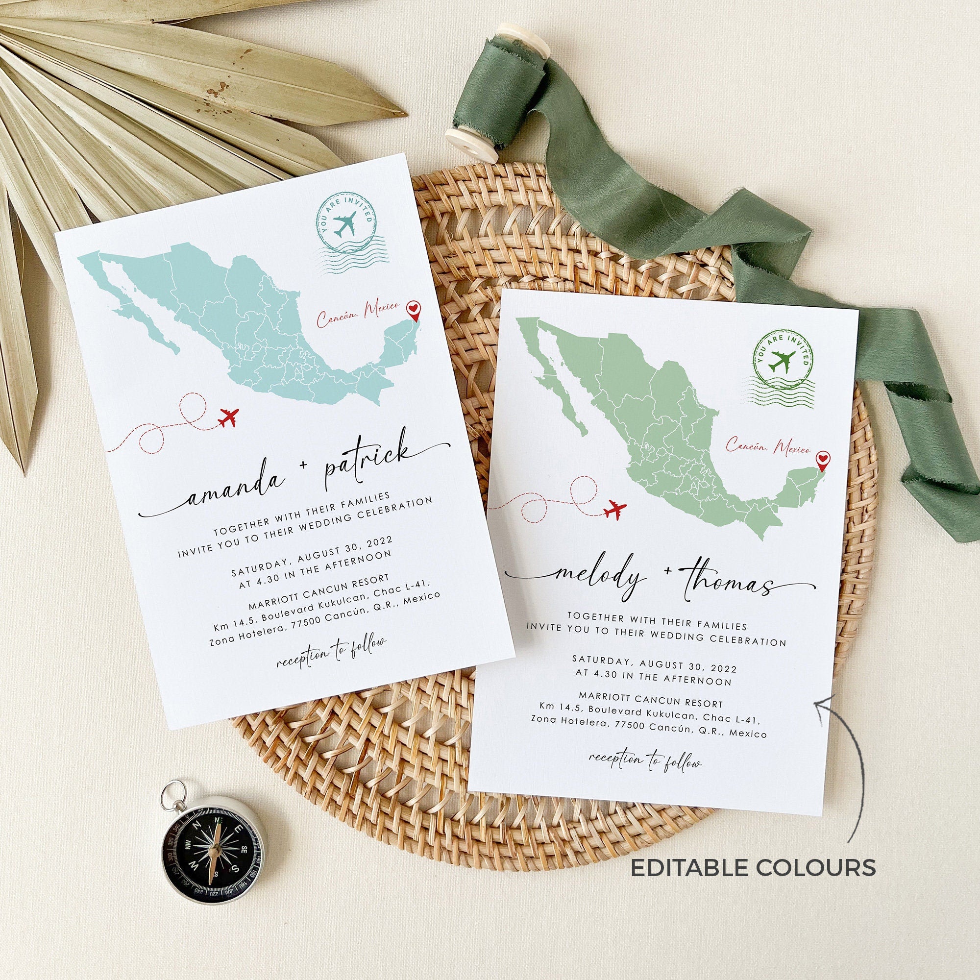 Mexico Wedding Invitation Template With Photo