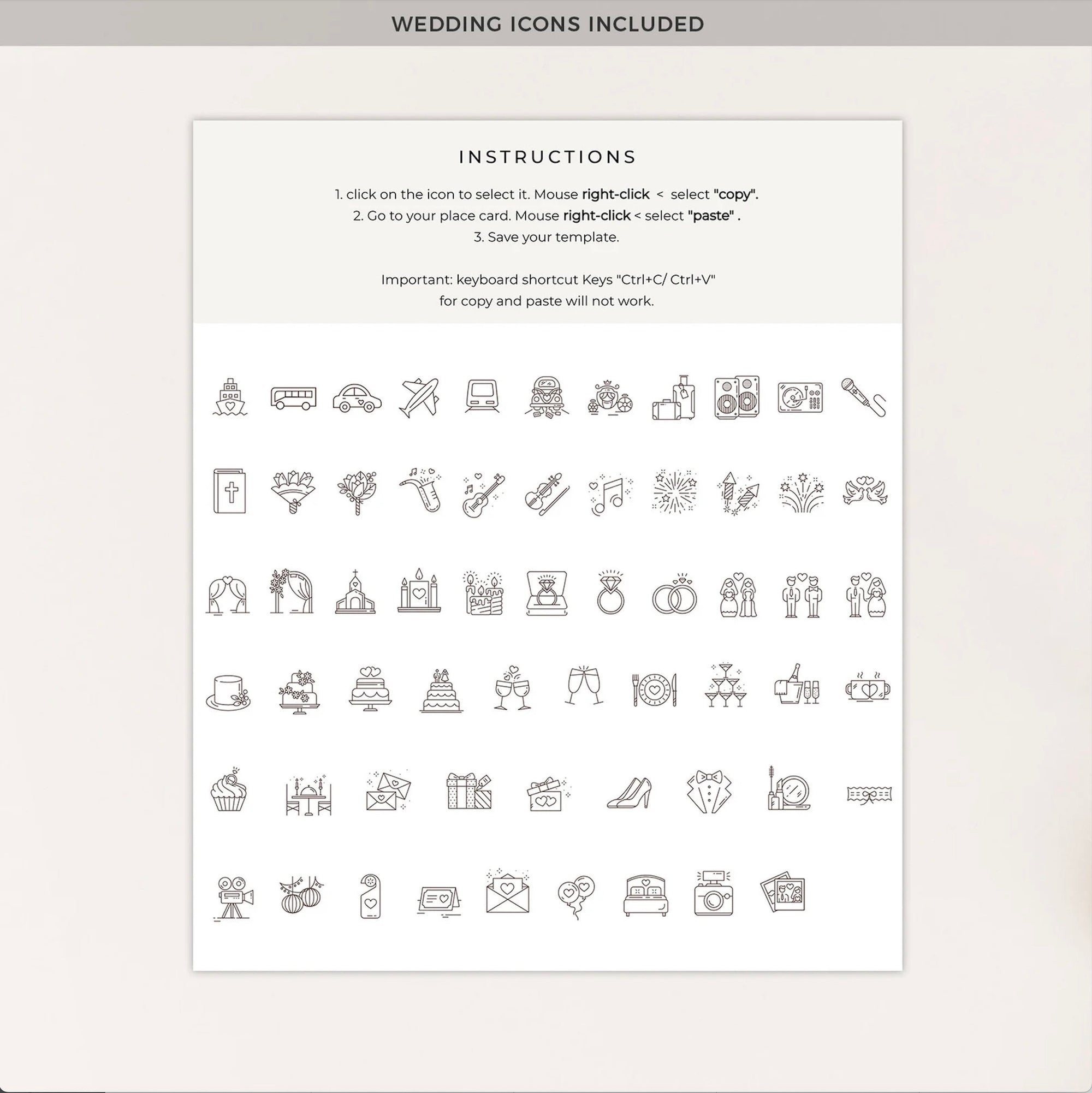 LAURA Modern Wedding Invitation Black and White Digital