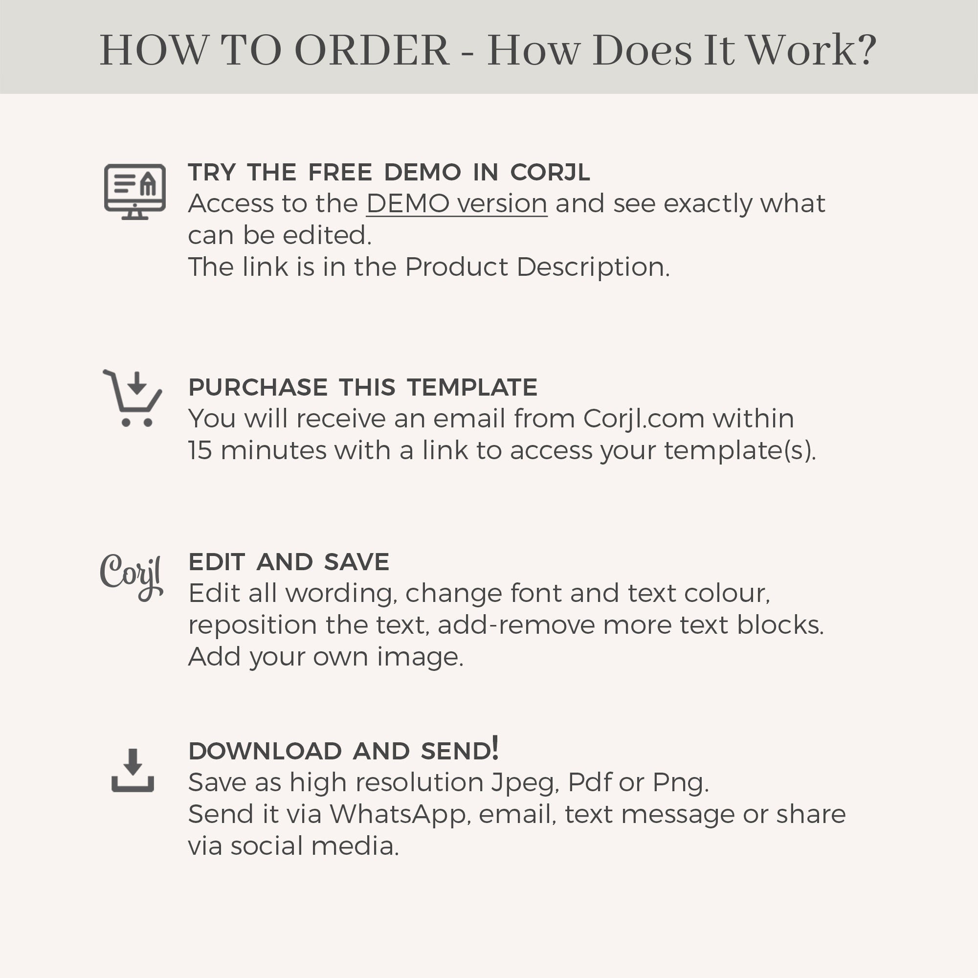 Tropical Wedding Itinerary Template Digital Card