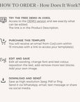 Tropical Wedding Itinerary Template Digital Card