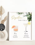 PALMA Tropical Signature Drink Signage Template