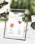 PALMA Tropical Signature Drink Signage Template