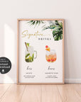 PALMA Tropical Signature Drink Signage Template