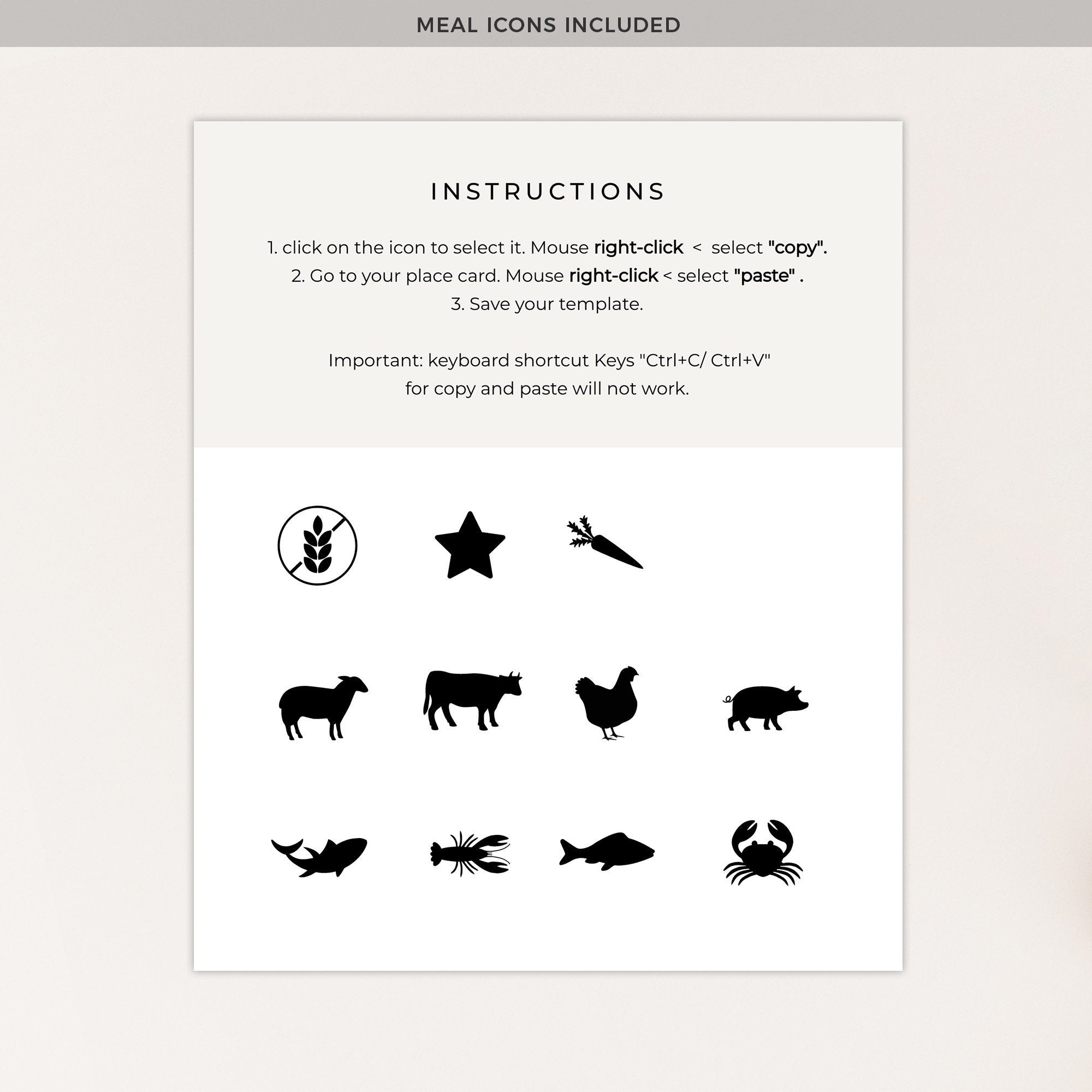 SIENNA Terracotta Place Cards Template