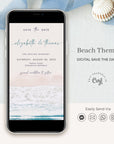 Tropical Beach Save the Date Digital