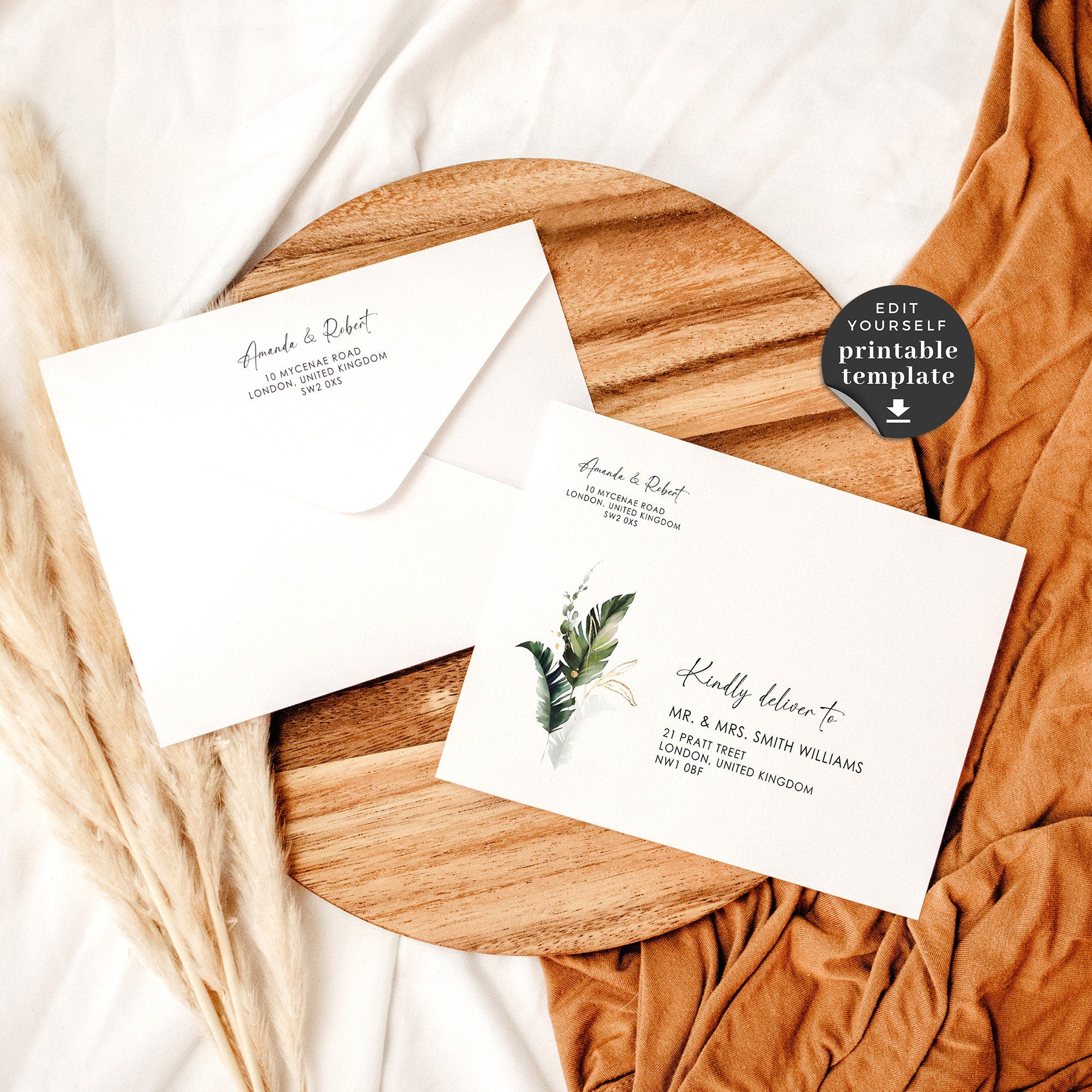 PALMA Tropical Envelope Addressing Template