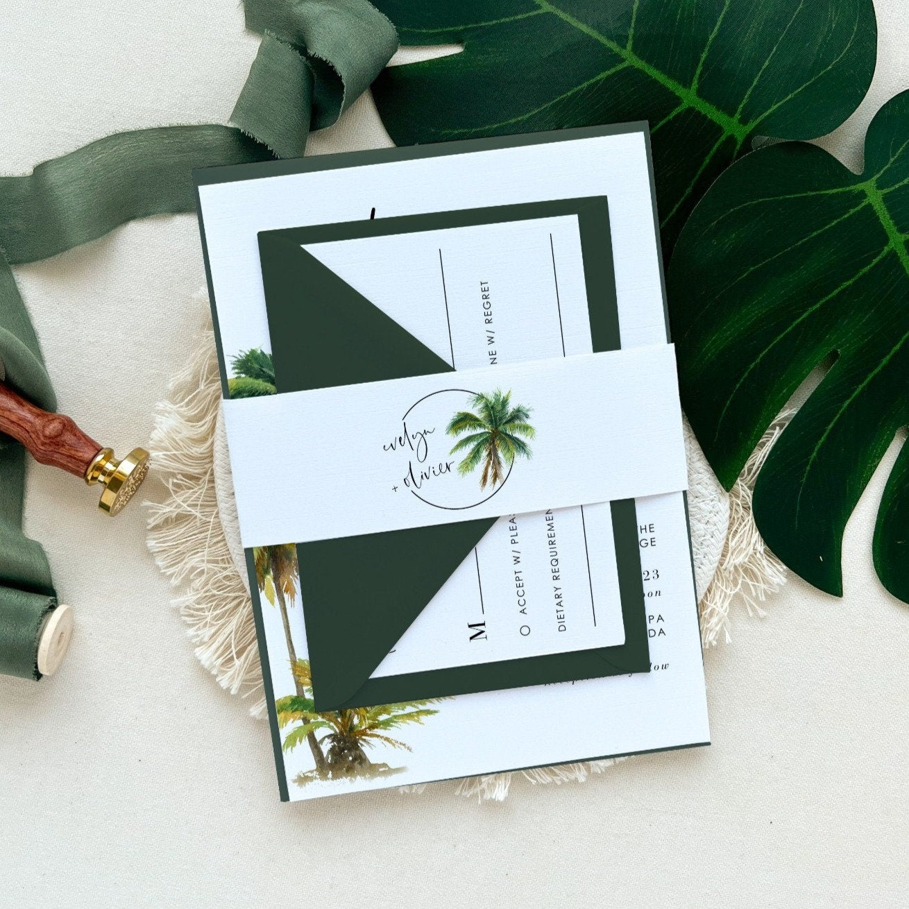 Kala | Tropical Wedding Invitation Template Suite