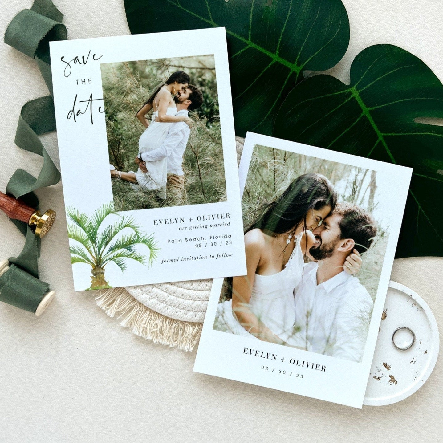 Kala | Minimal Palm Tree Save the Date Template