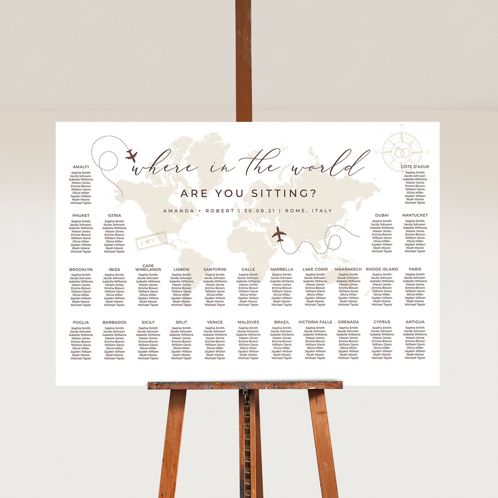 SOFIA Where in The World Are You Sitting Seating Chart