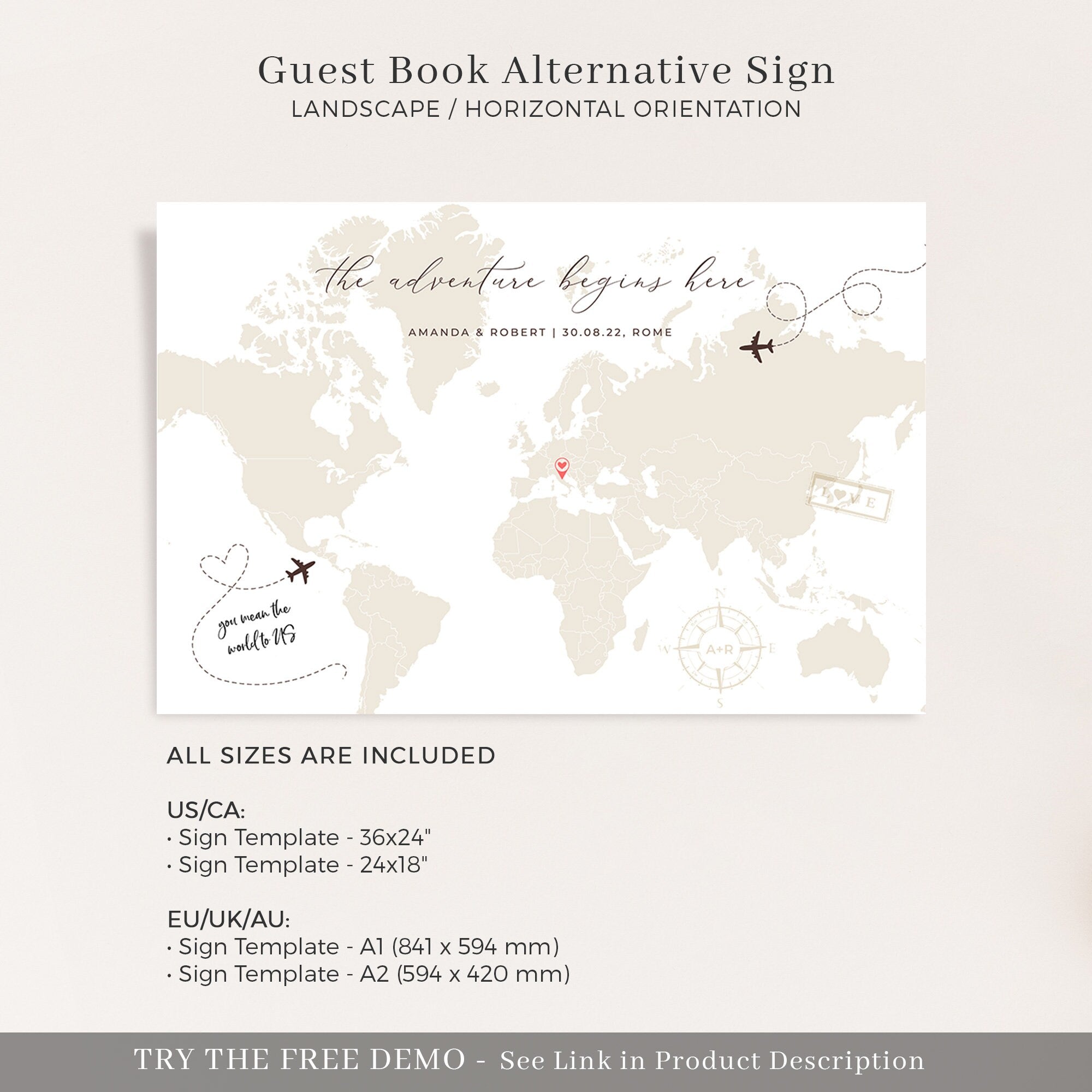 SOFIA Wedding Guest Book Alternative Sign