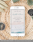 Tropical Beach Save the Date Digital