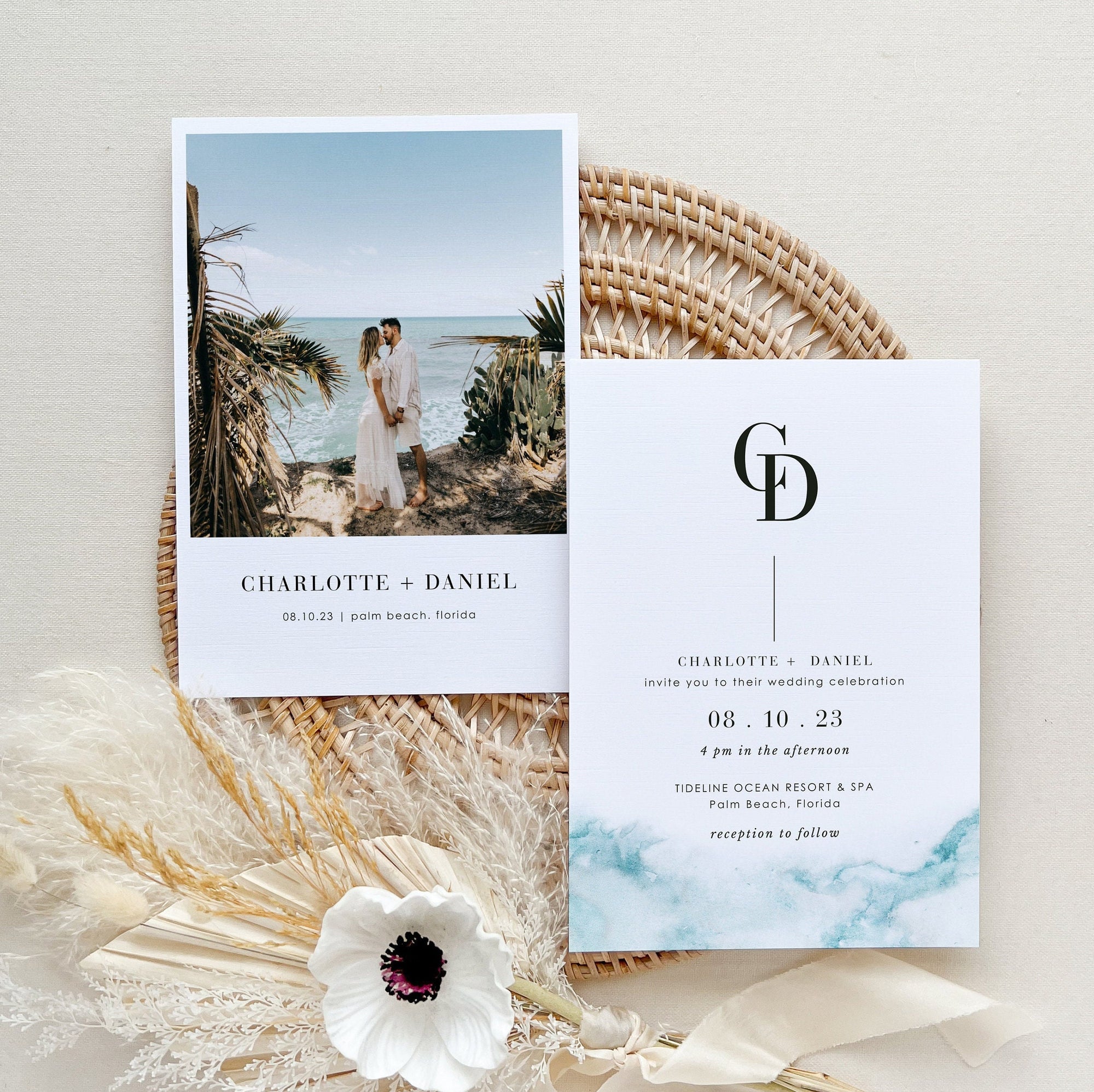 Chiara | Printable Beach Wedding Invitation Diy