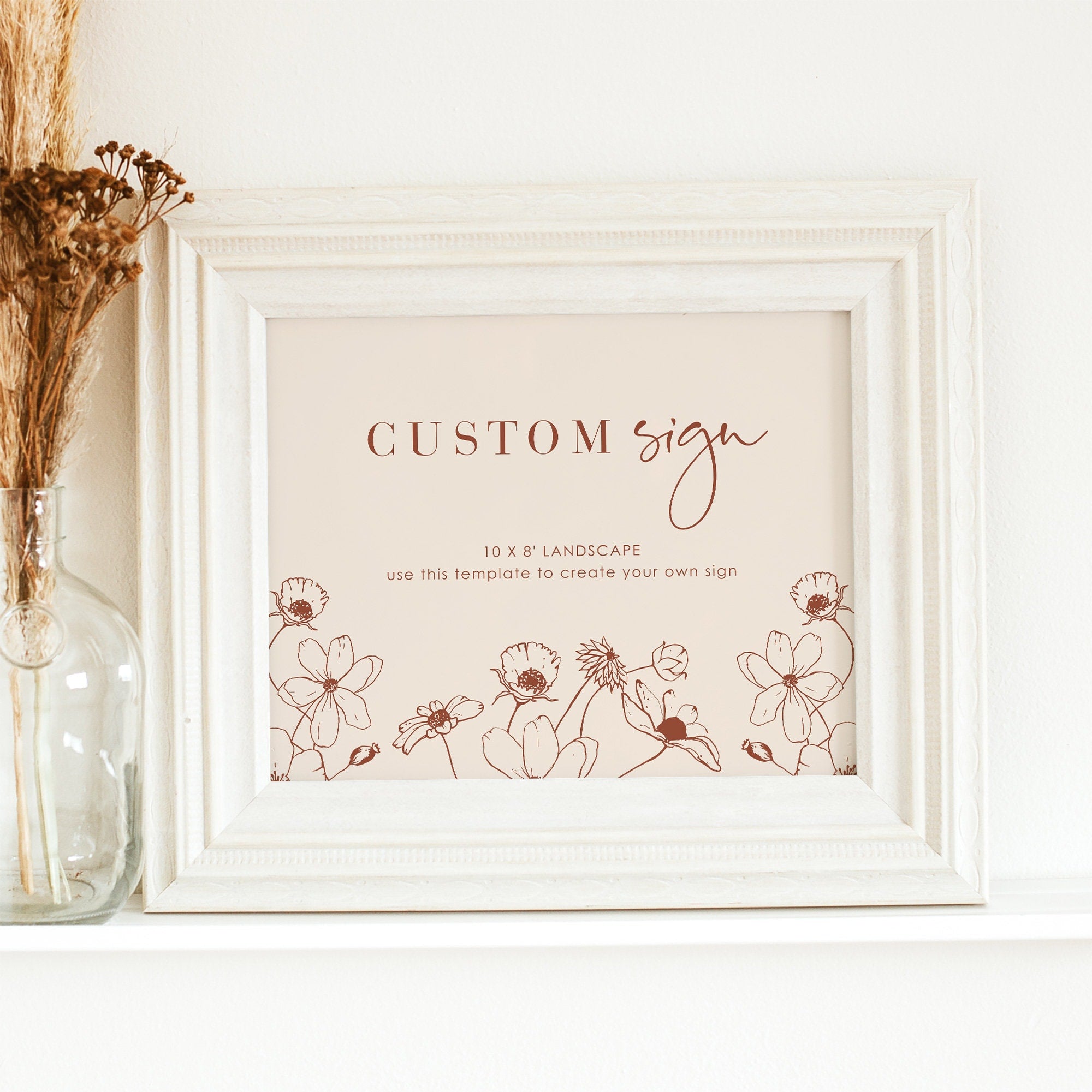 HAZEL Small Wedding Reception Sign Template