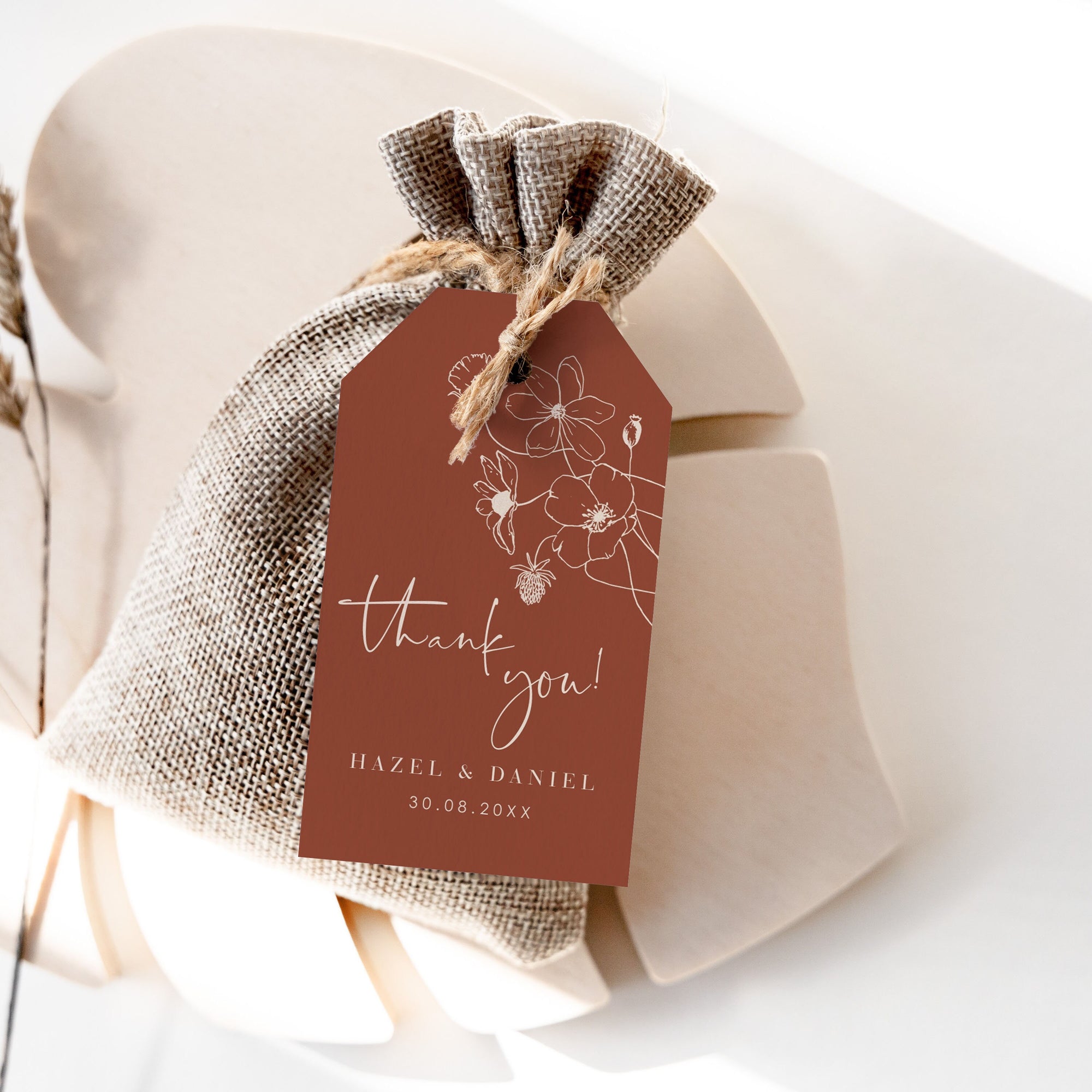 HAZEL Tags for Wedding Favors Printable