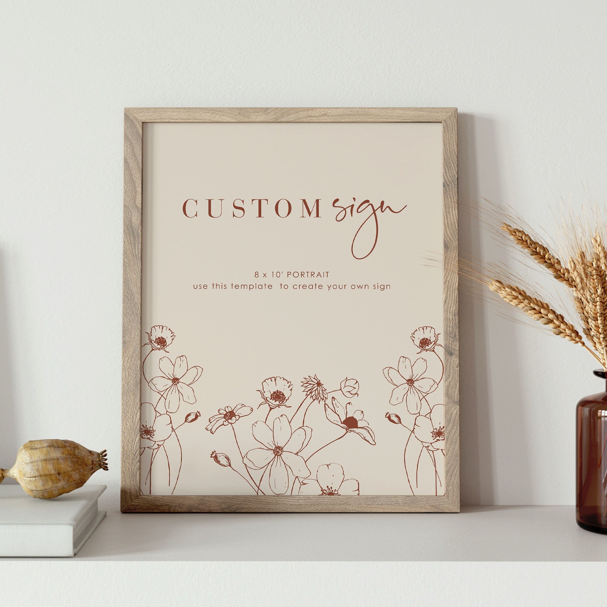 HAZEL Small Wedding Reception Sign Template