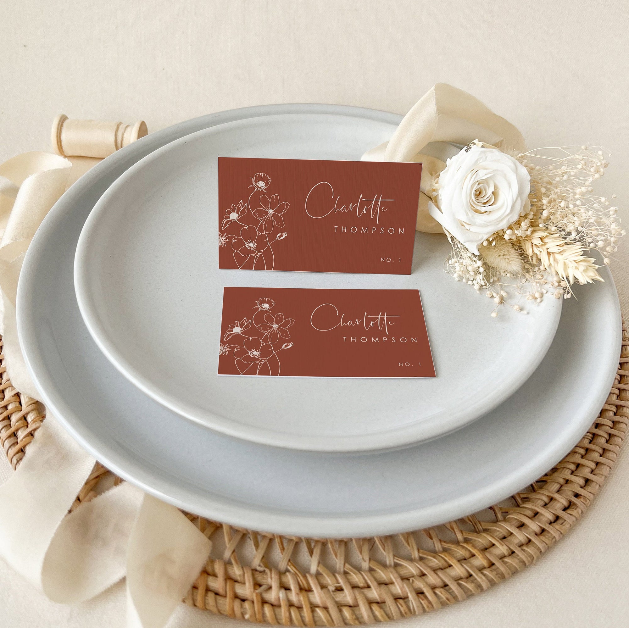HAZEL Template for Wedding Place Cards