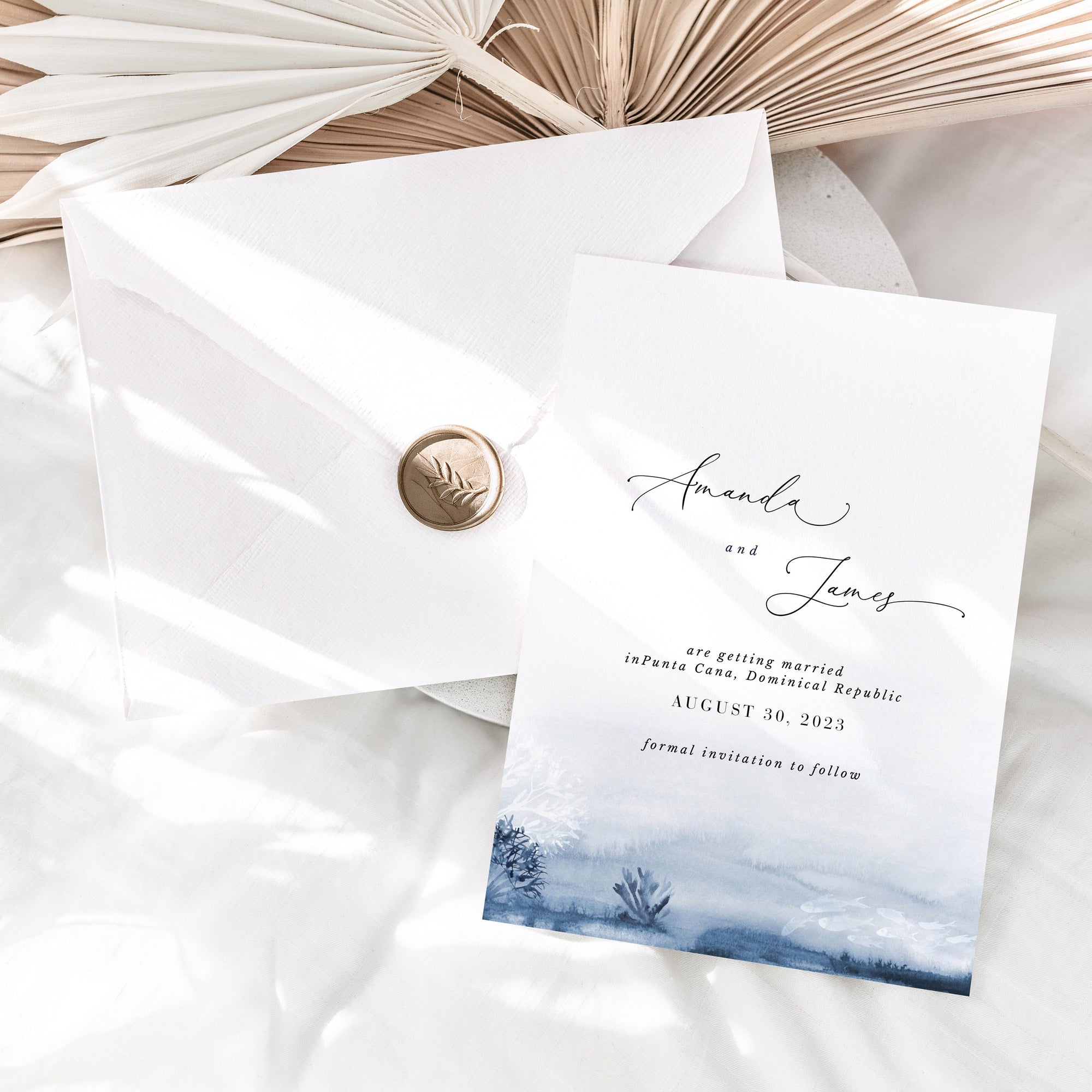 Alyssa | Ocean Save the Date Template