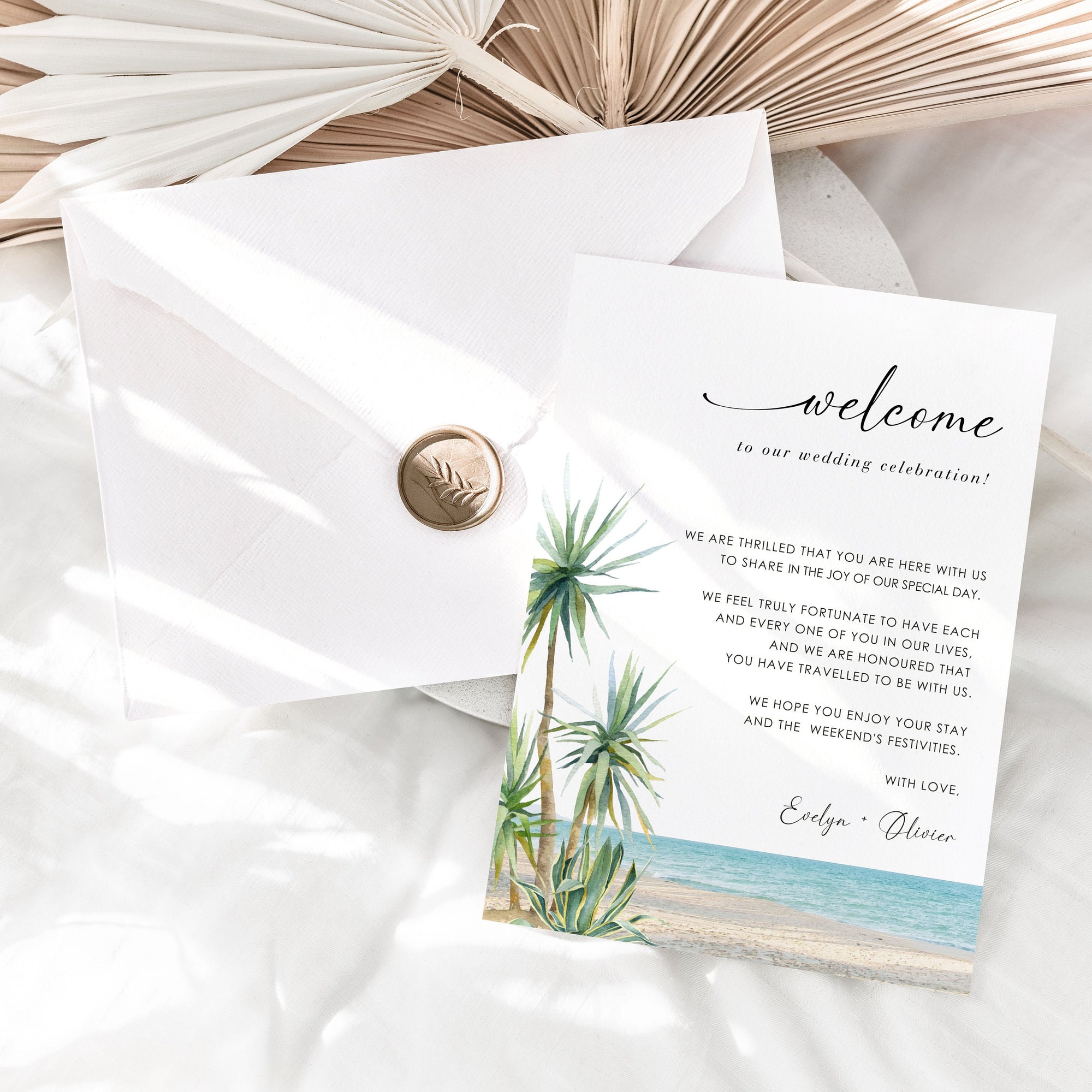Selma | Beach Wedding Weekend Itinerary Template