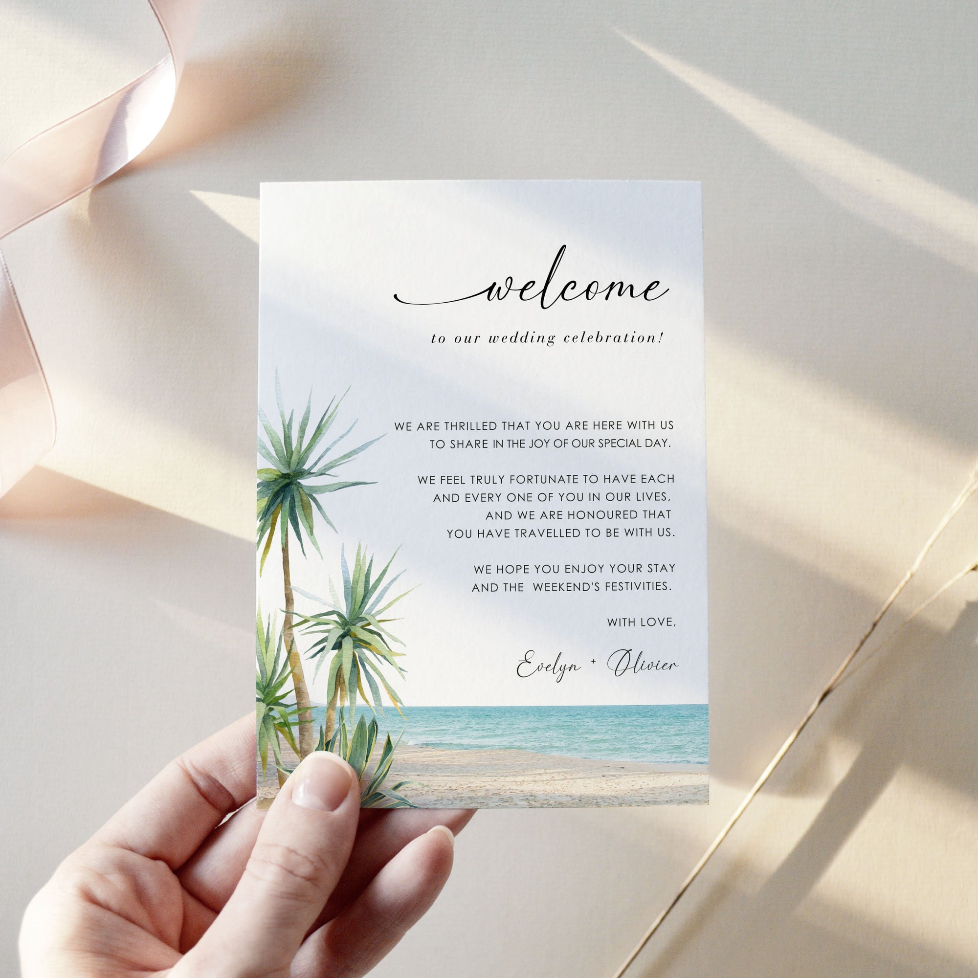 Selma | Beach Wedding Weekend Itinerary Template