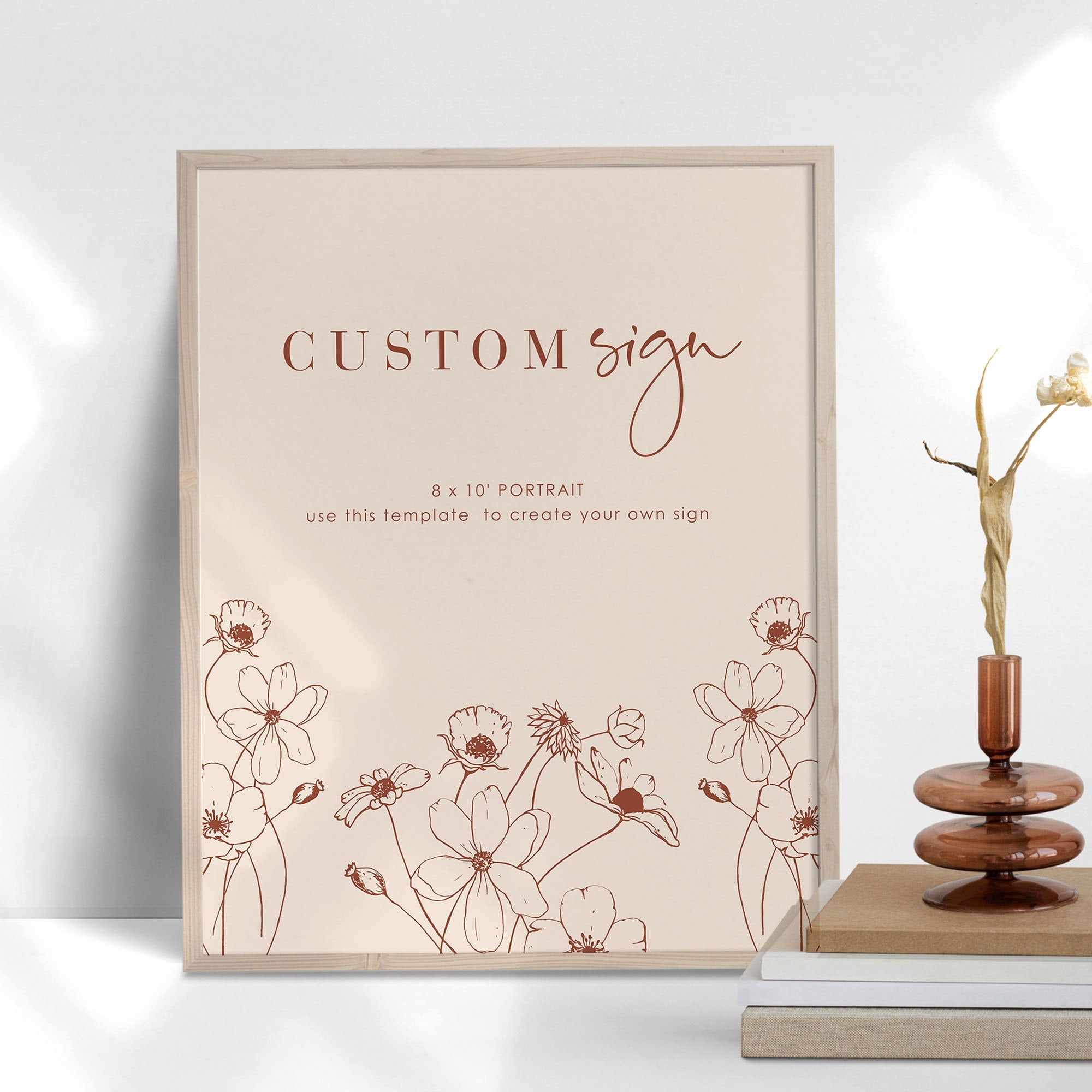HAZEL Small Wedding Reception Sign Template