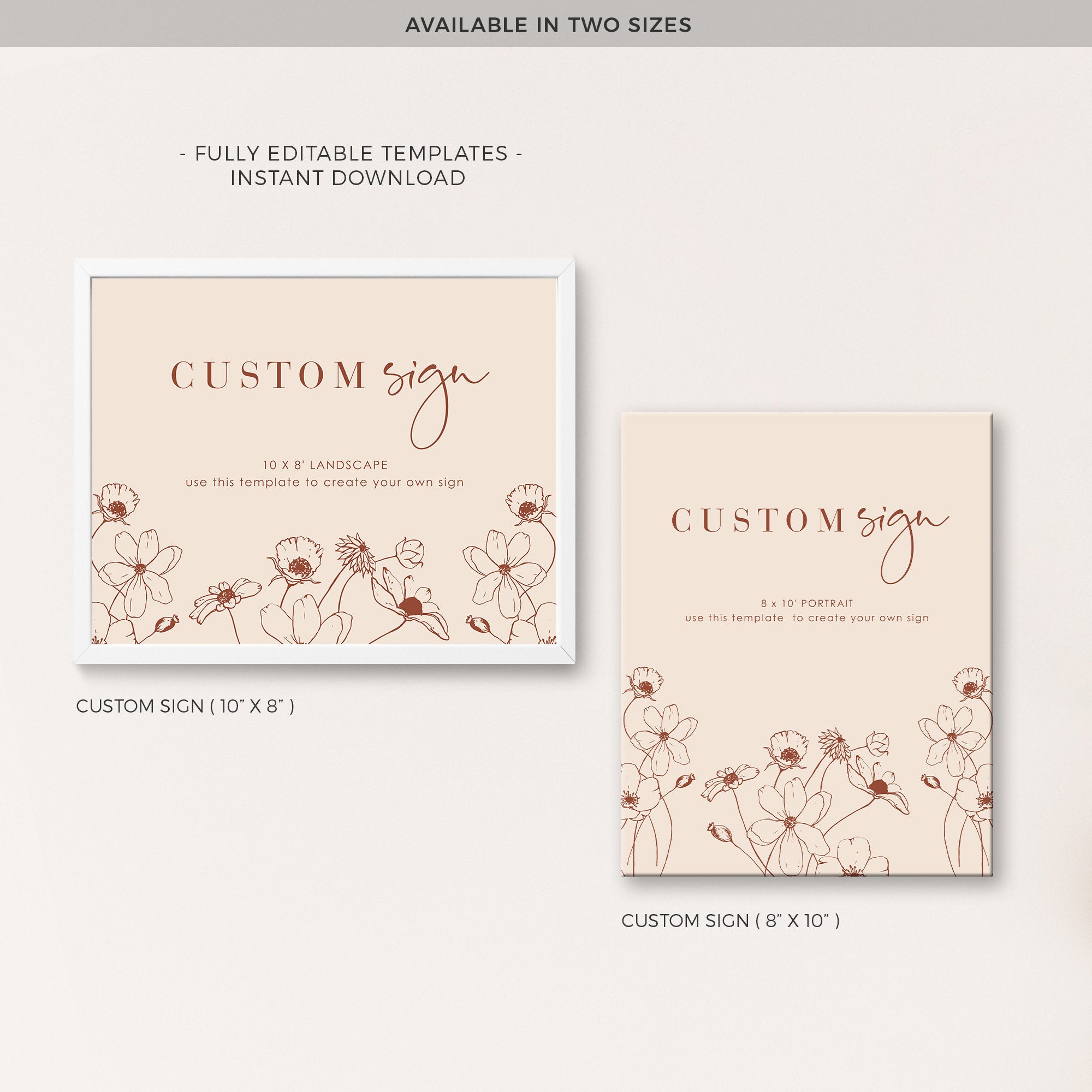 HAZEL Small Wedding Reception Sign Template