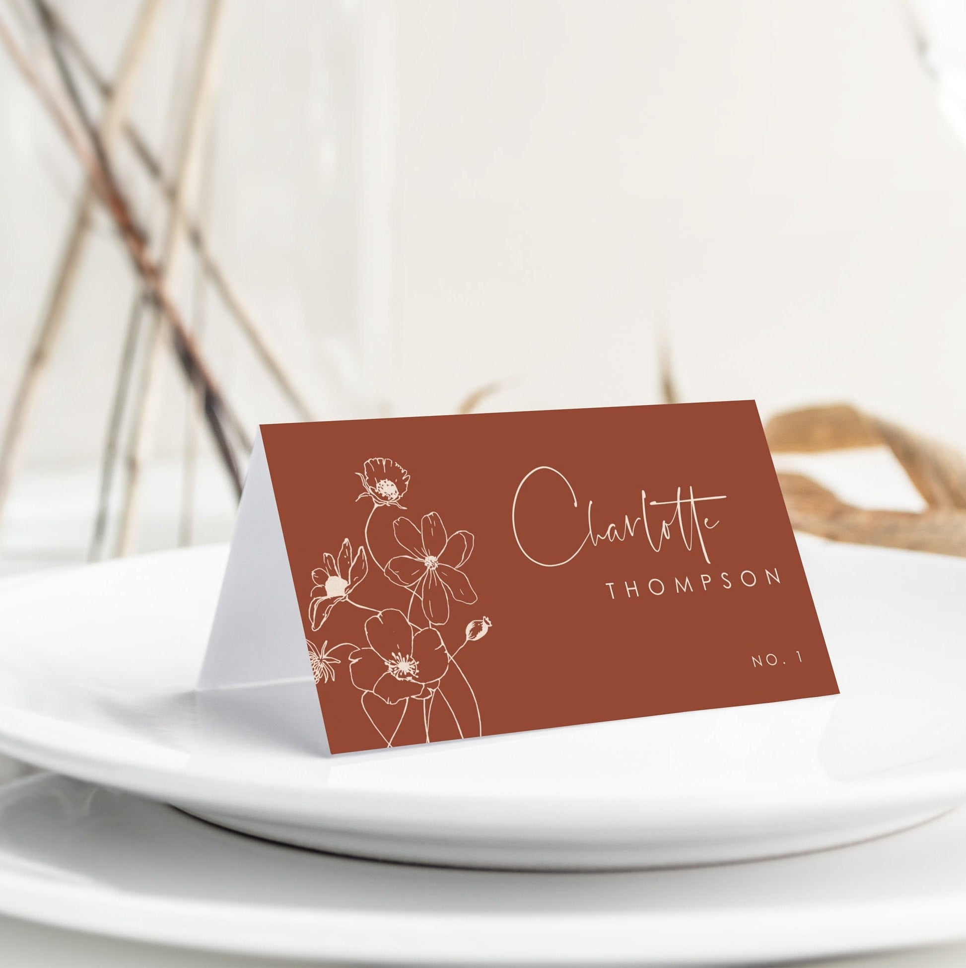 HAZEL Template for Wedding Place Cards