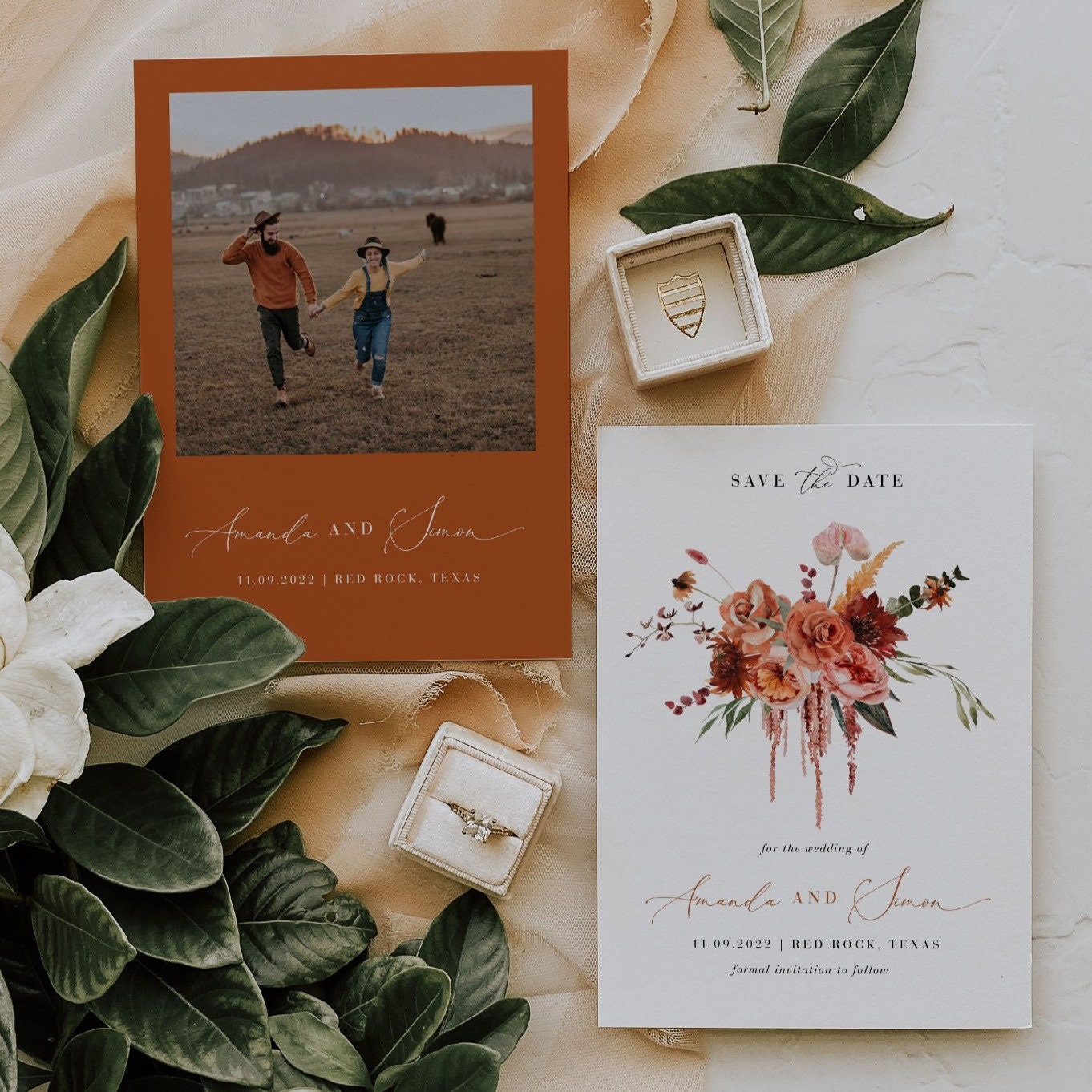 SCARLETT Printable Save the Date Template Boho