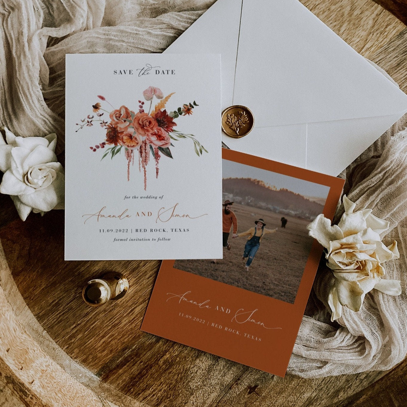 SCARLETT Printable Save the Date Template Boho