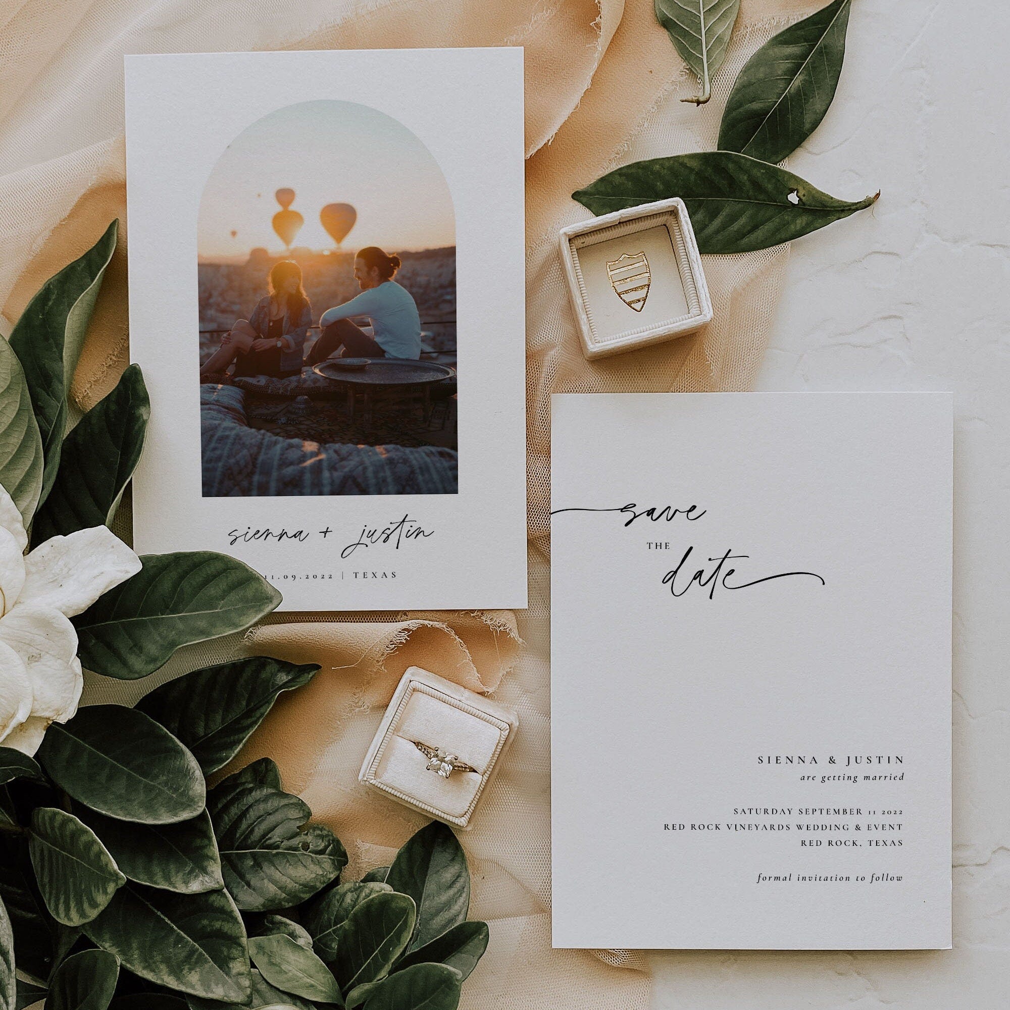 LAURA Modern Boho Save the Date Template