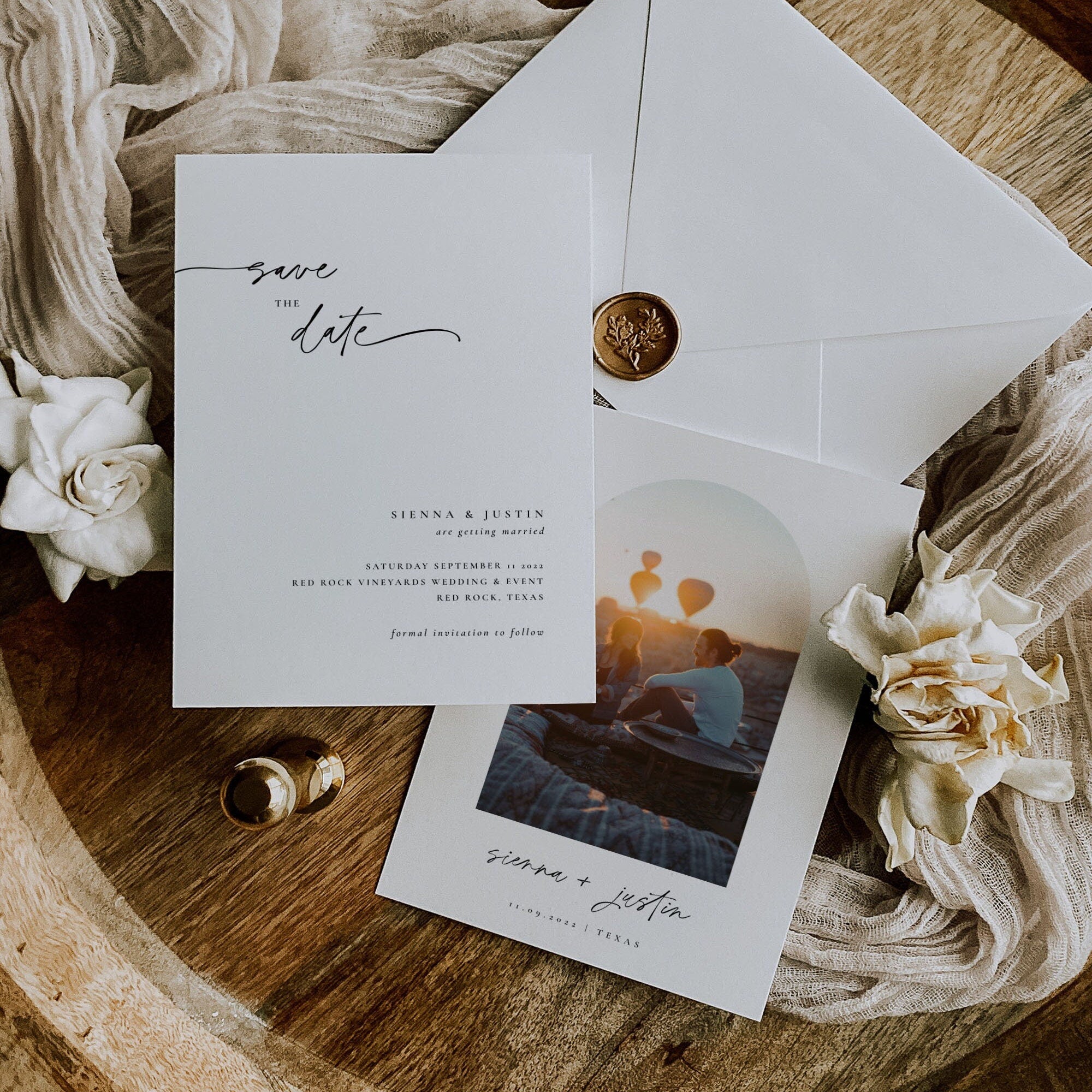 LAURA Modern Boho Save the Date Template