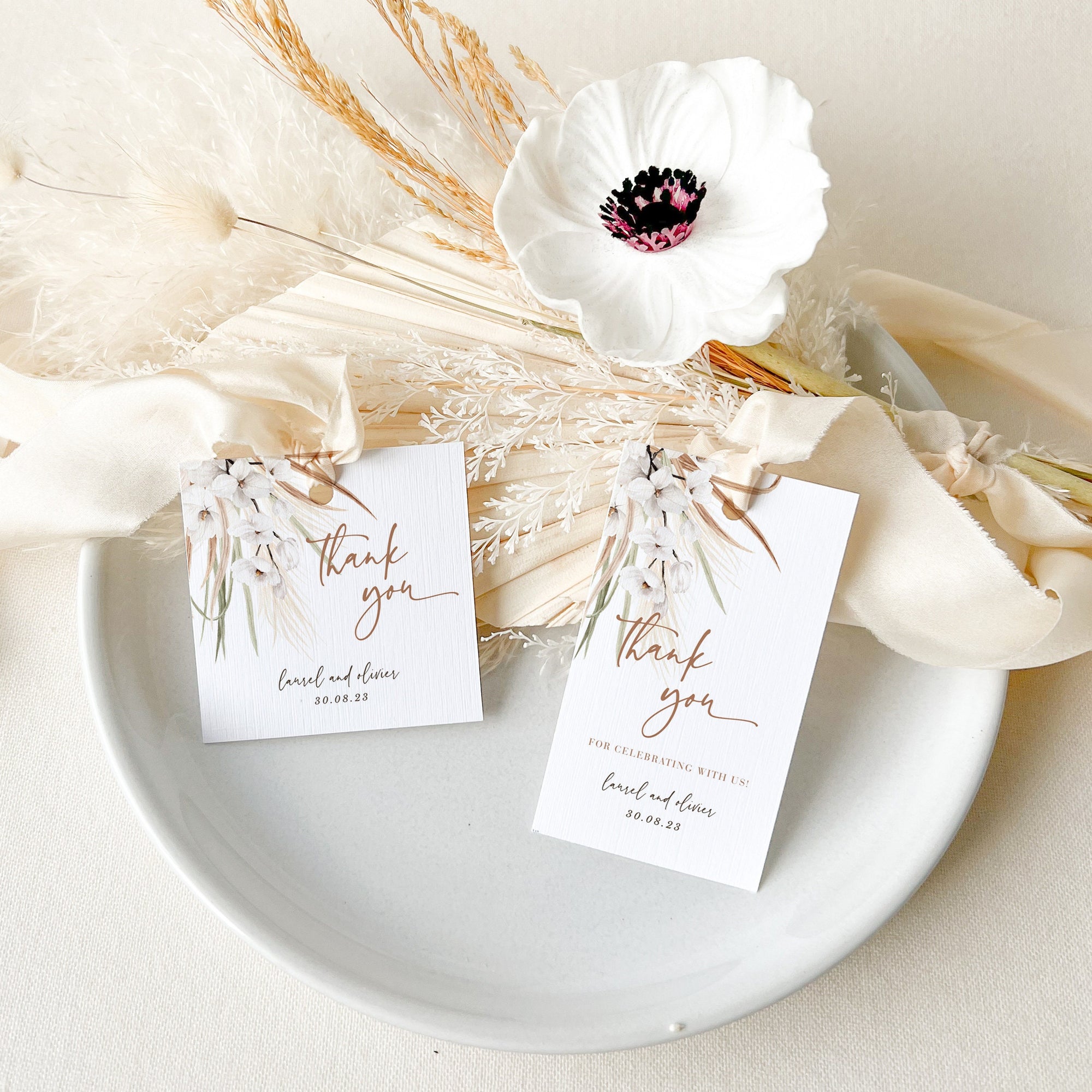 LAUREL Printable Tags for Wedding Favors