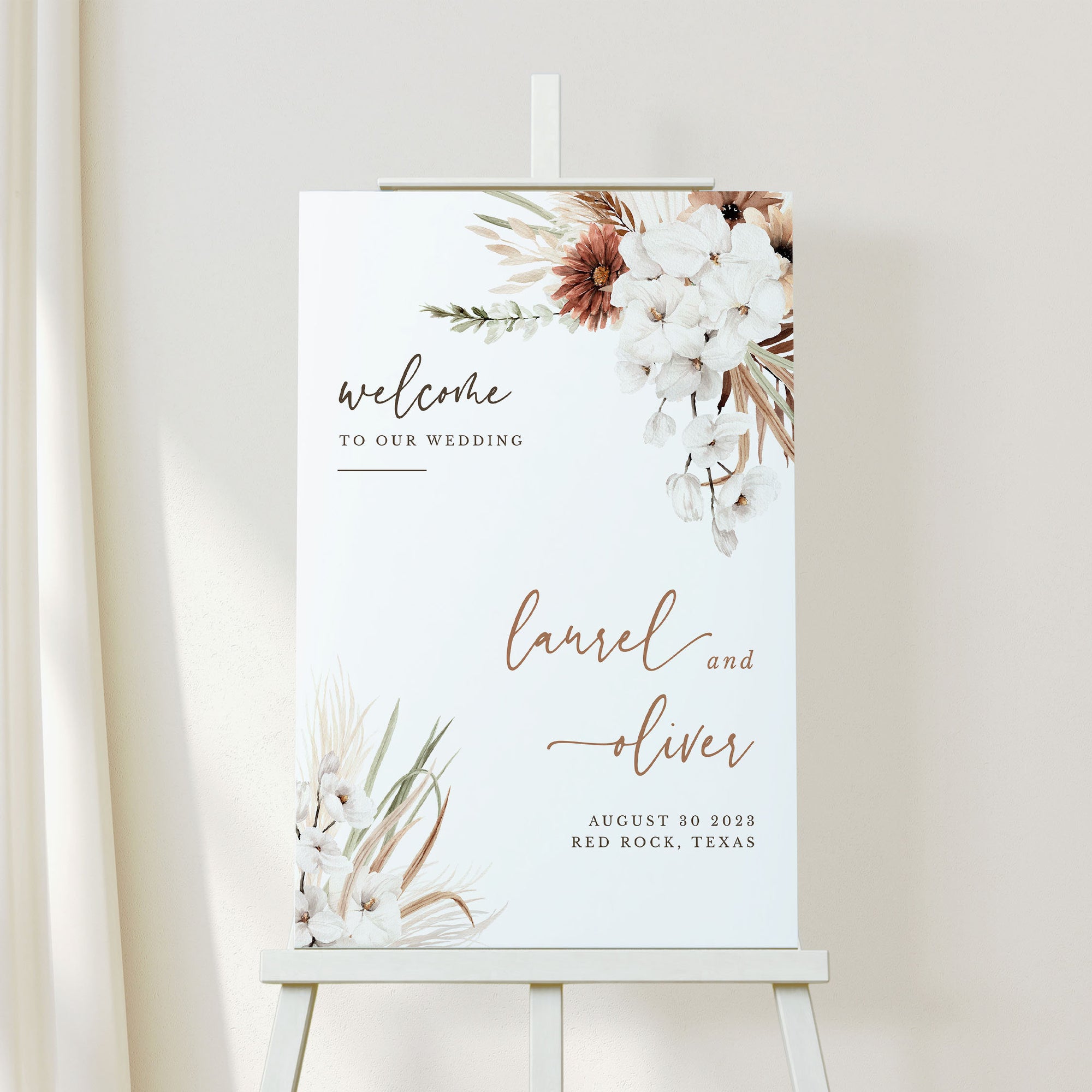 LAUREL Welcome Wedding Sign Template