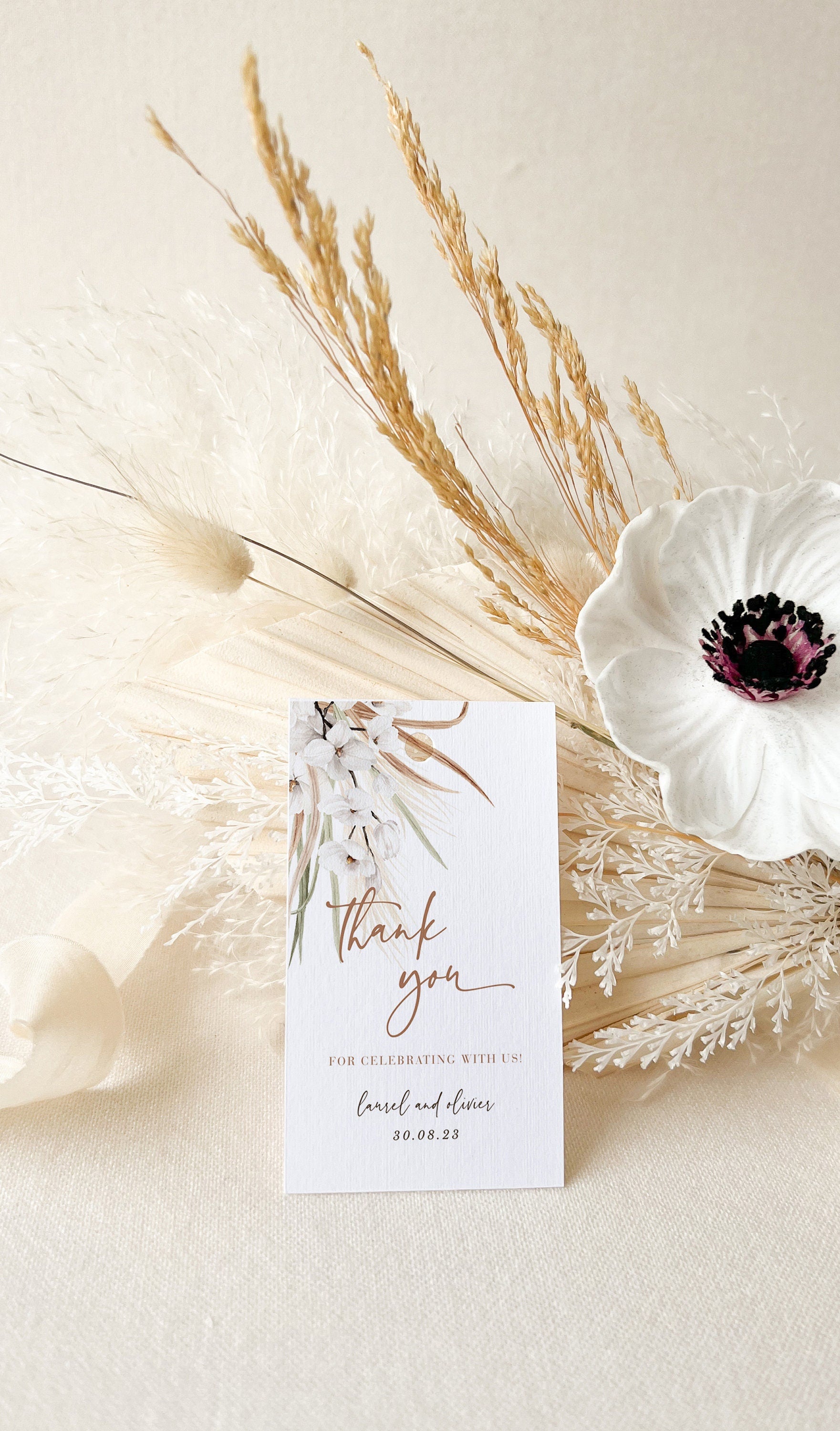 LAUREL Printable Tags for Wedding Favors