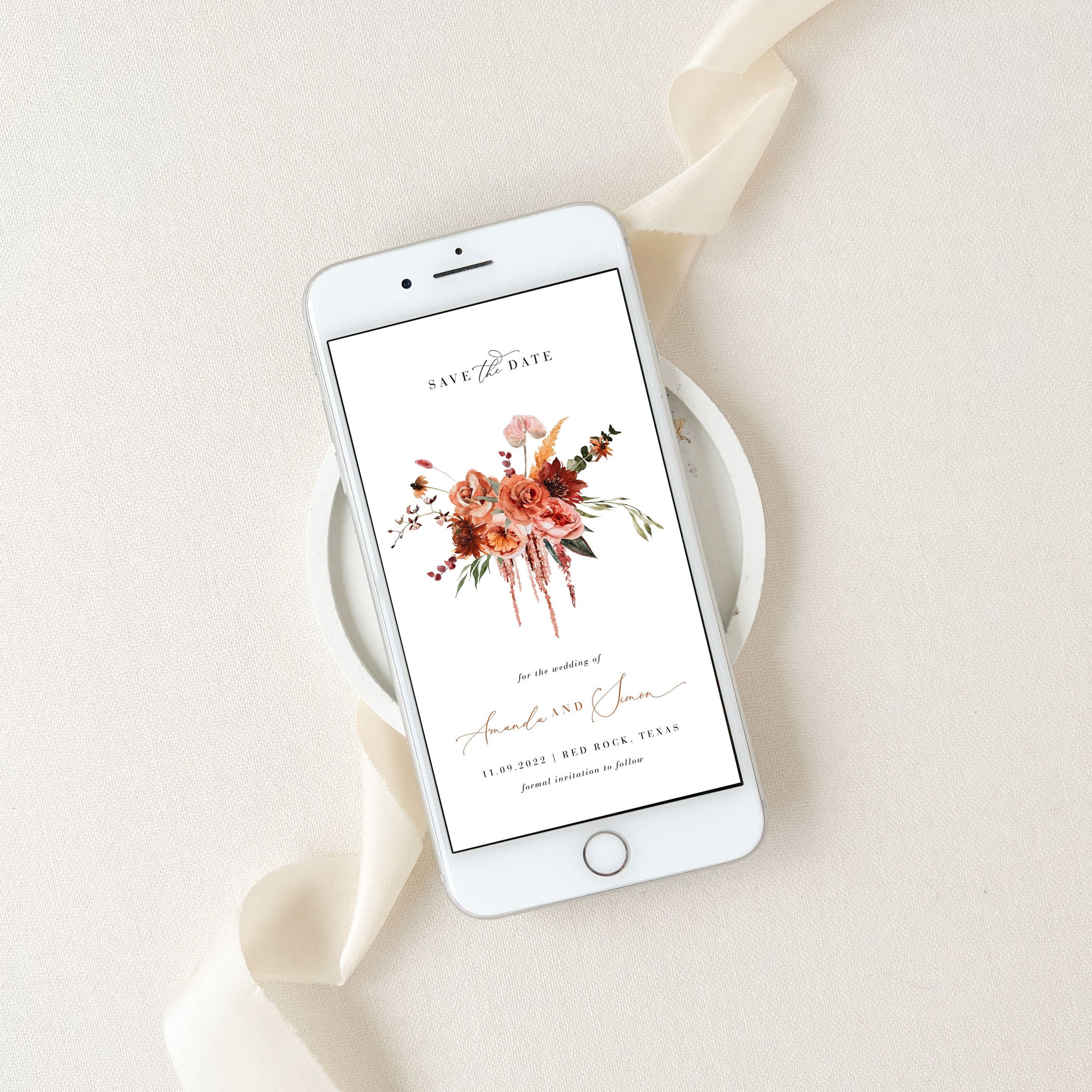SCARLETT Boho Save the Date Digital