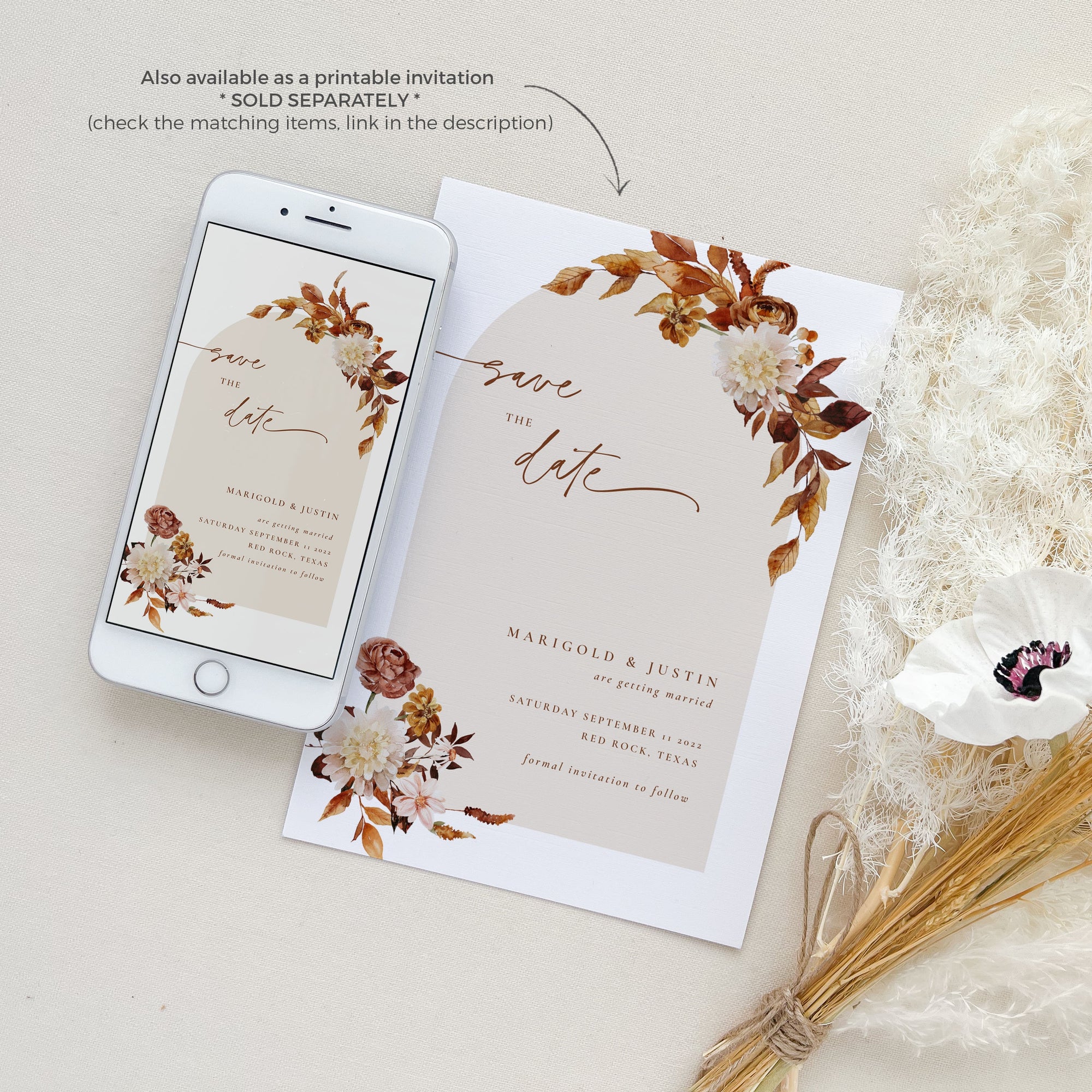 MARIGOLD Fall Save the Date Digital