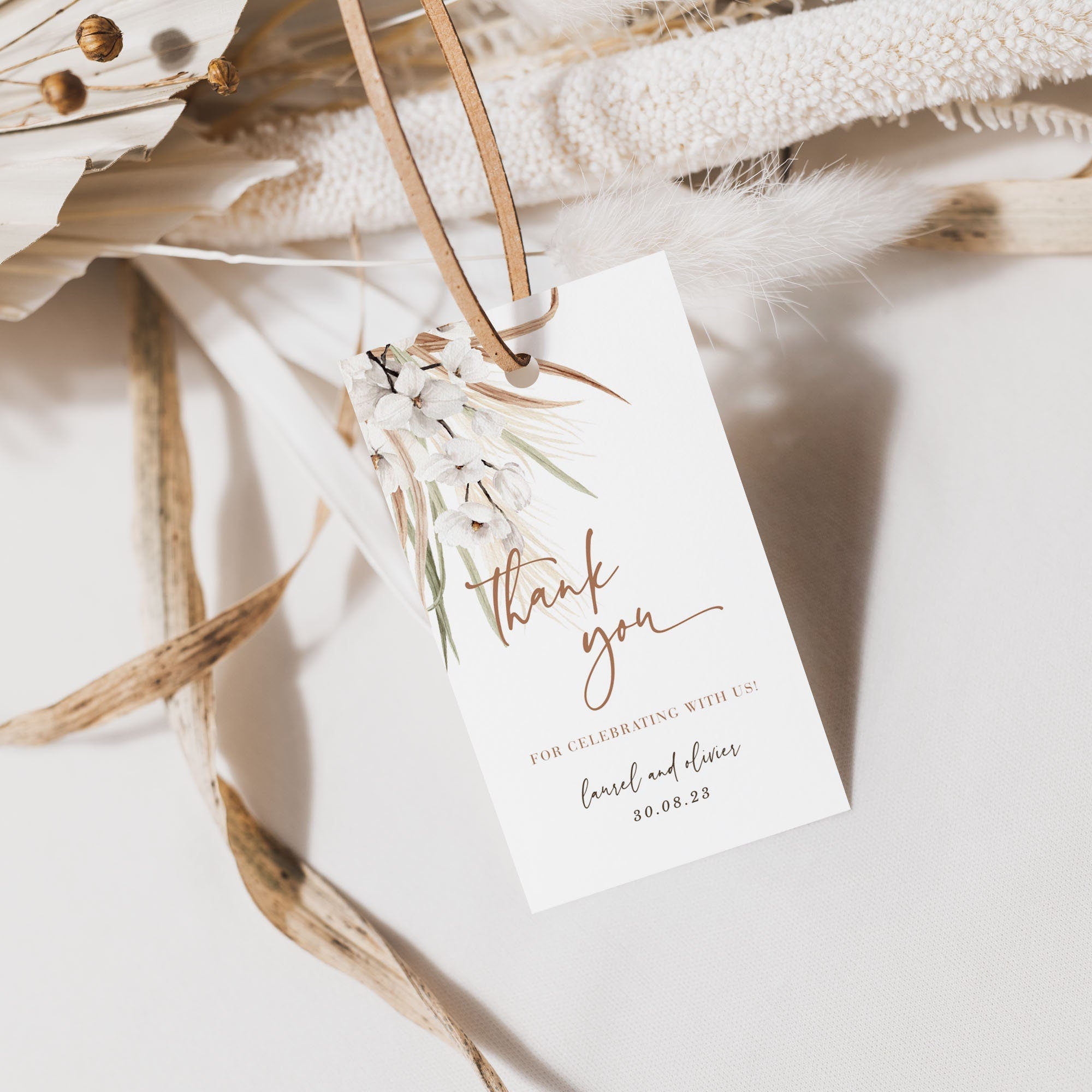 LAUREL Printable Tags for Wedding Favors