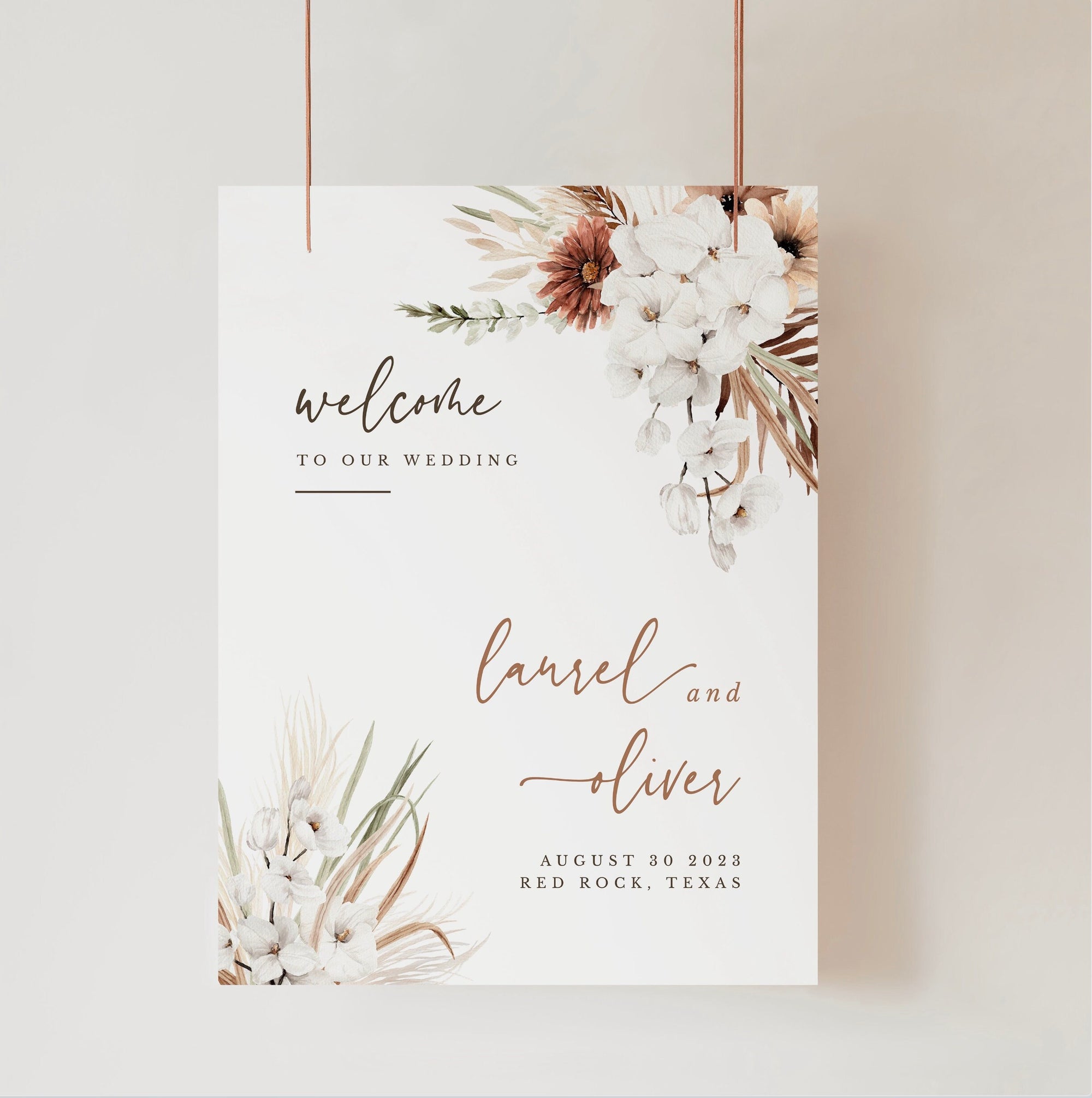LAUREL Welcome Wedding Sign Template