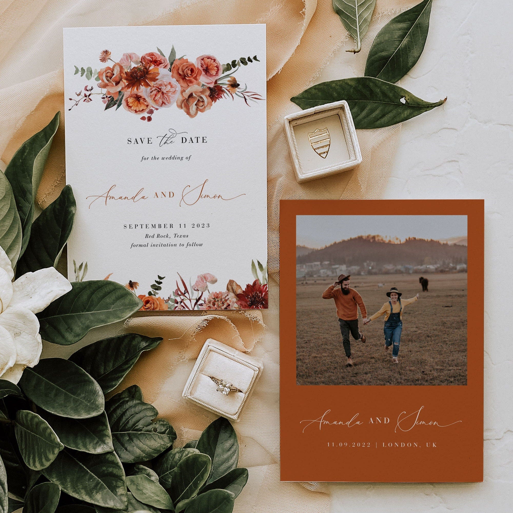 SCARLETT Boho Save the Date Template