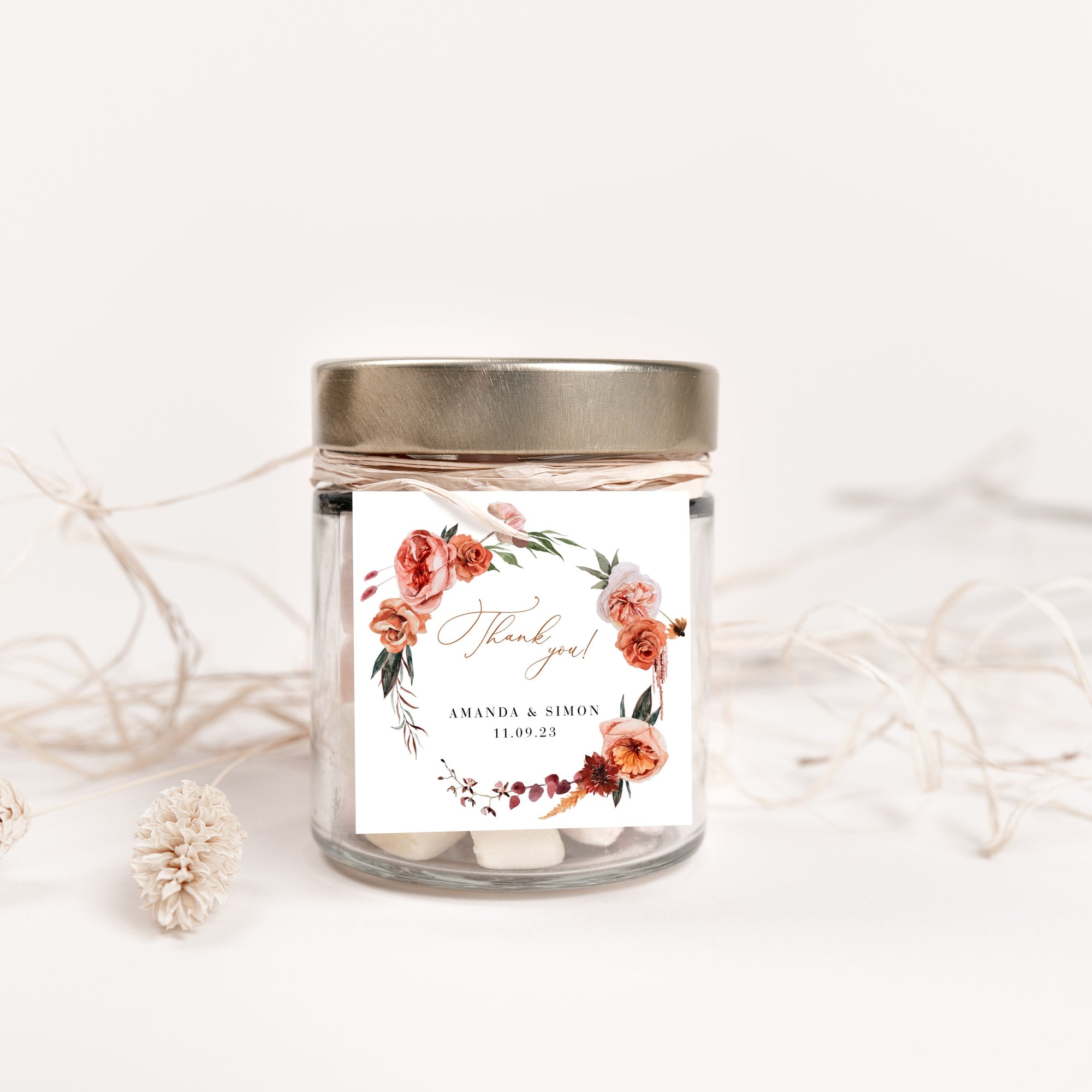 SCARLETT Boho Wedding Favor Tags Template