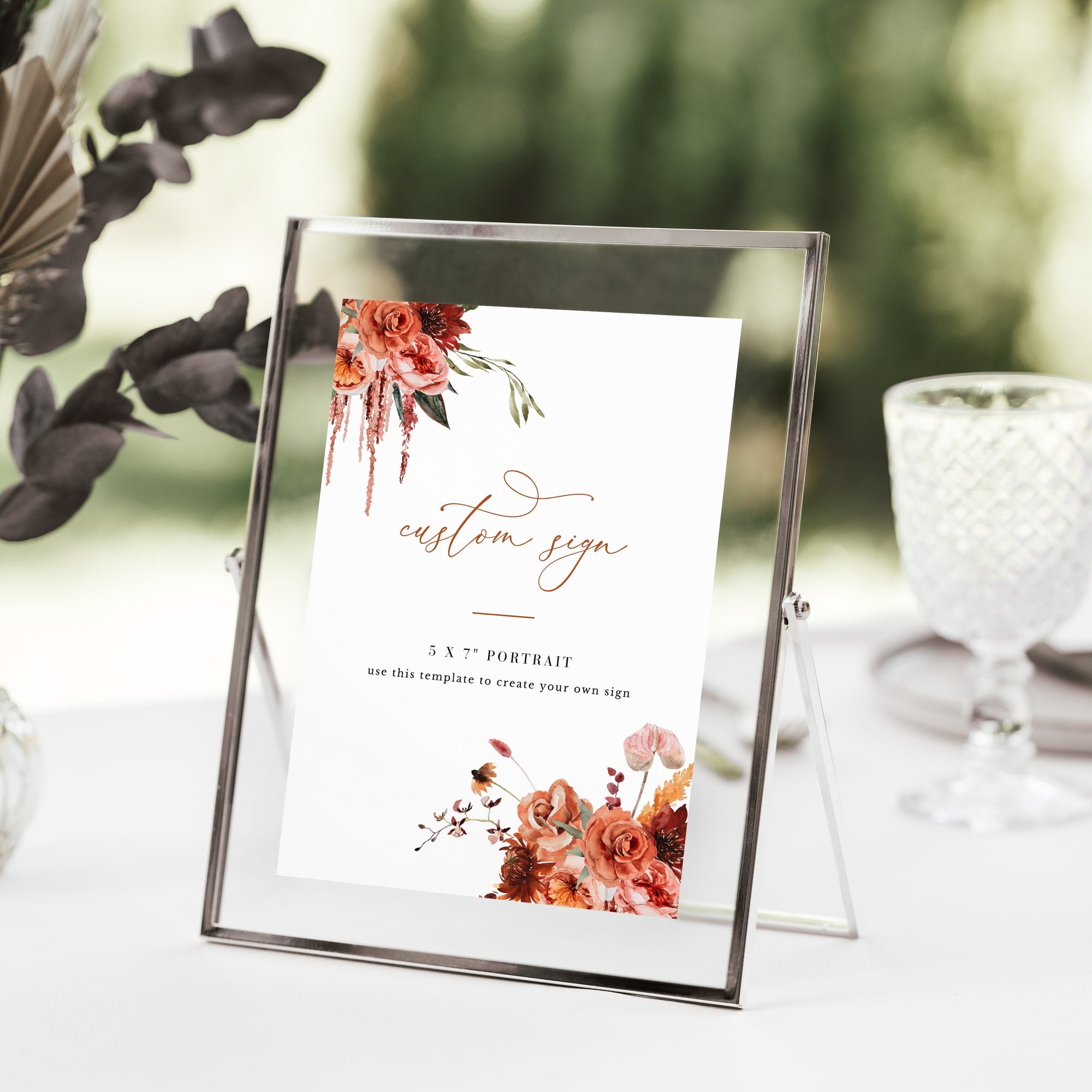 SCARLETT Boho Wedding Sign Template Editable