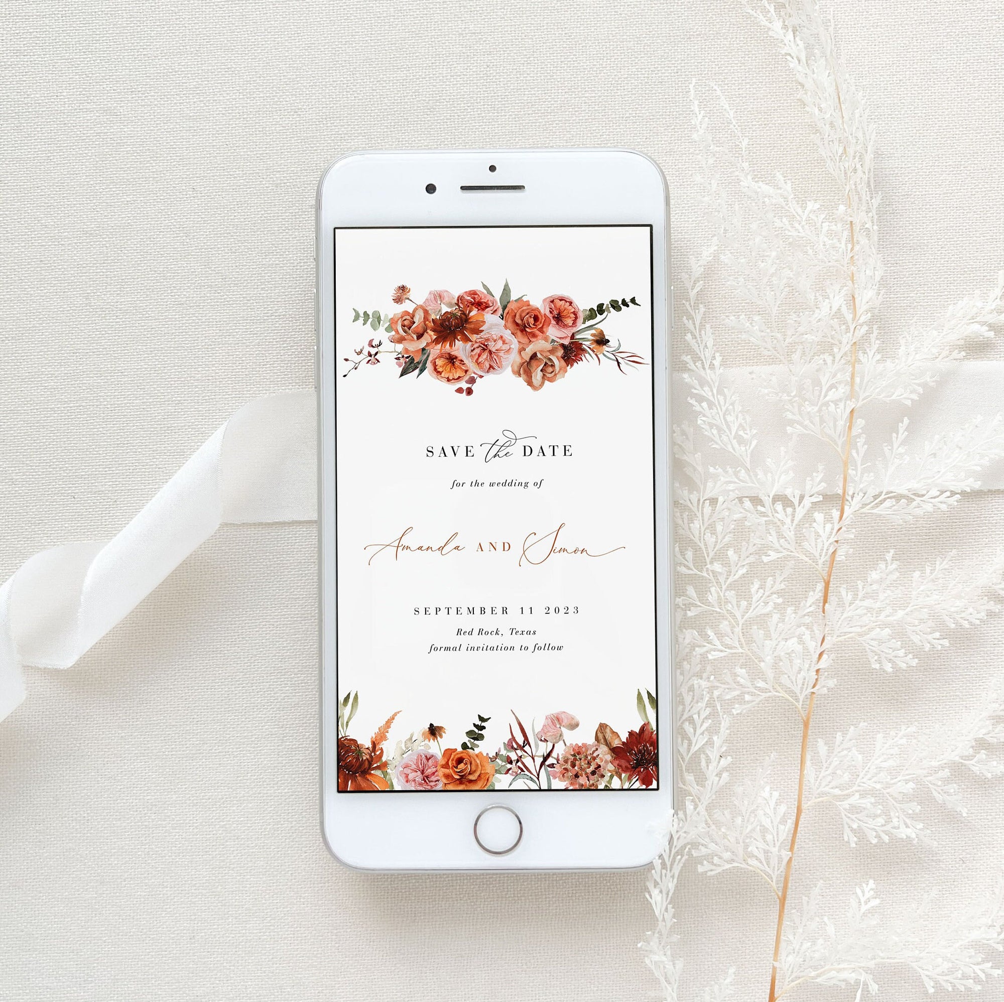 SCARLETT Boho Wedding Save the Date Digital