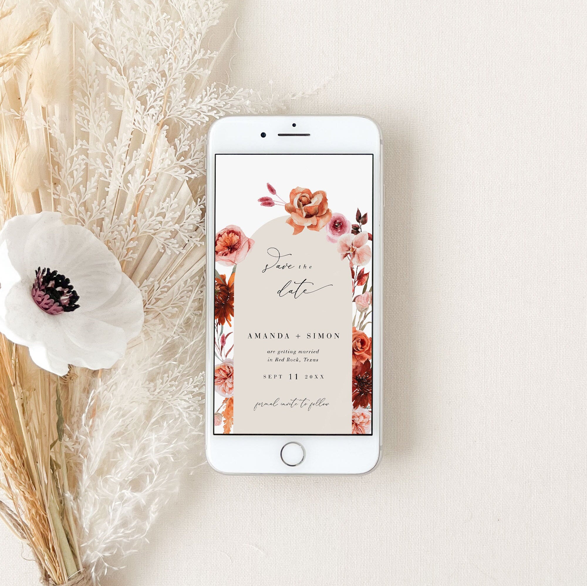SCARLETT Boho Save the Date Electronic