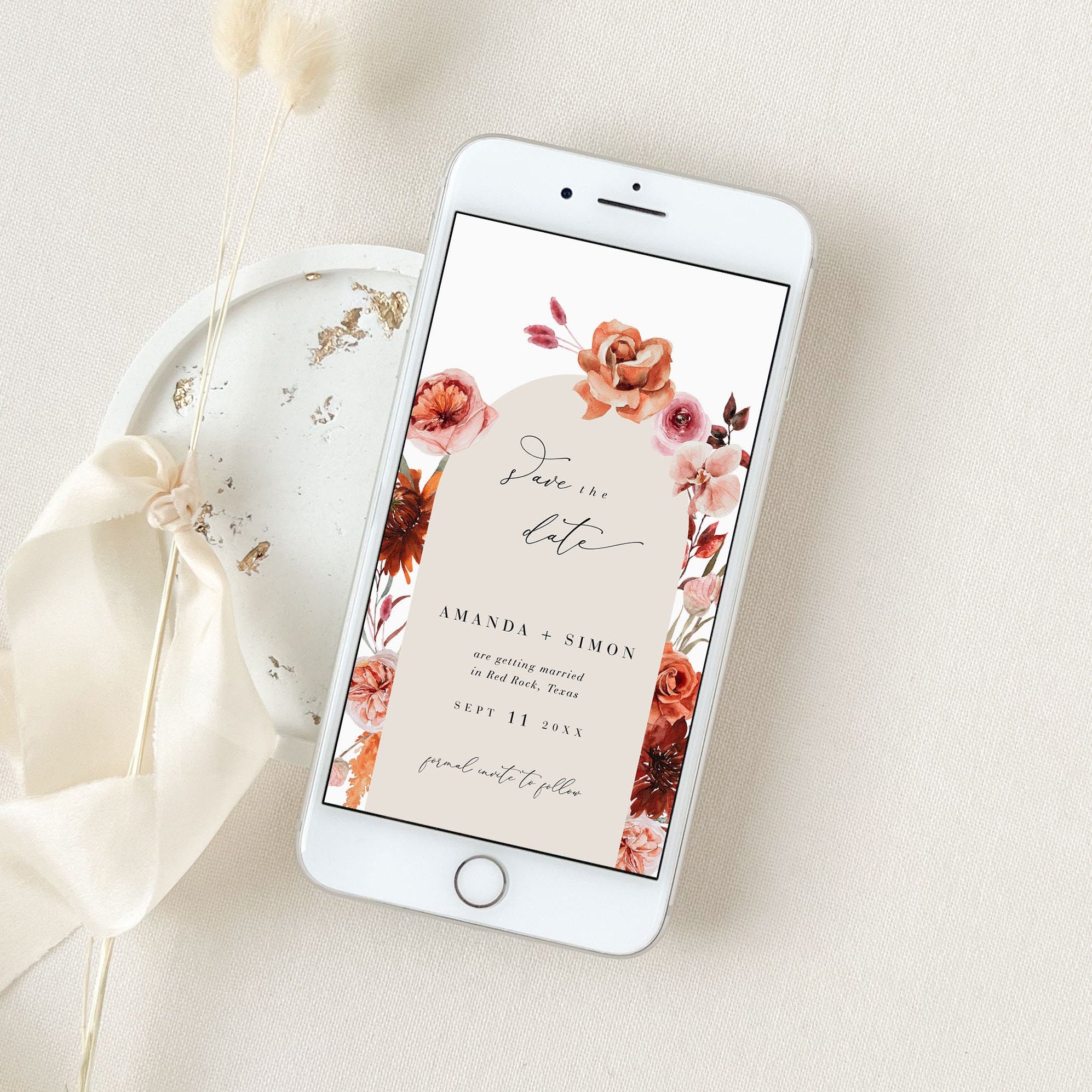 SCARLETT Boho Save the Date Electronic
