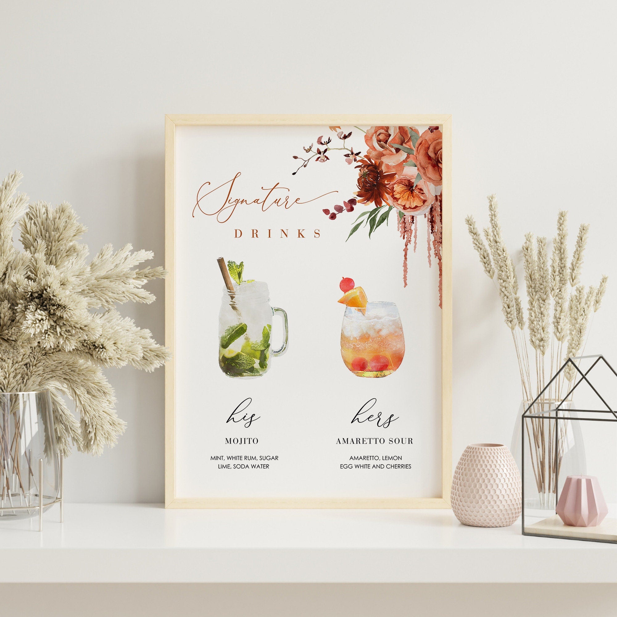 SCARLETT His and Hers Cocktail Sign Template