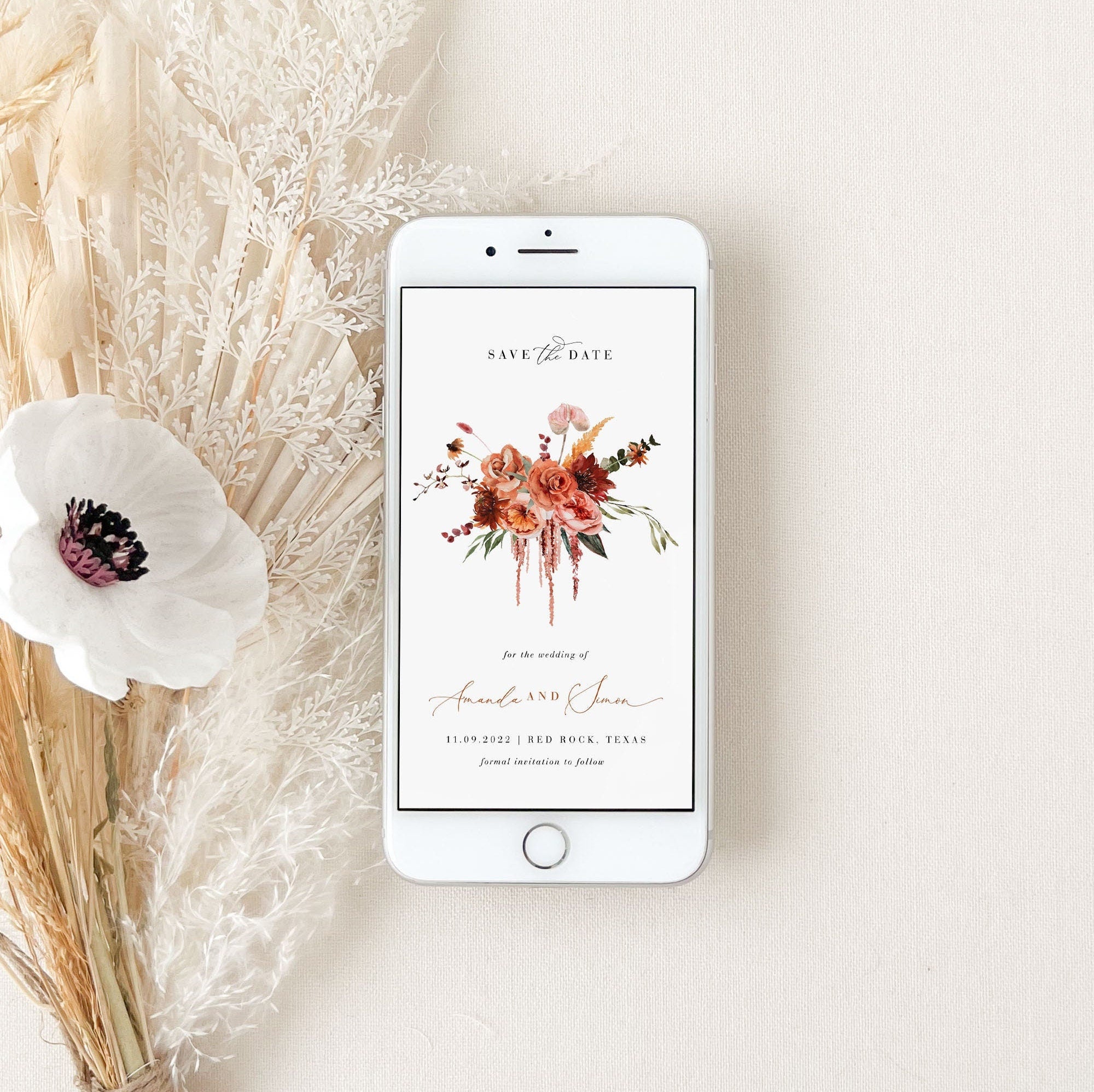 SCARLETT Boho Save the Date Digital