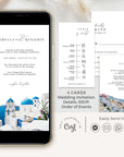 SANTORINI Wedding Invite Set Digital Card